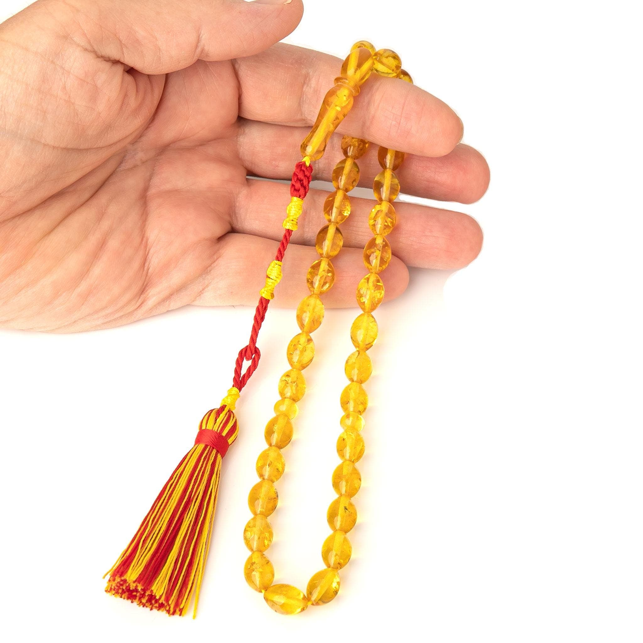 Handmade Baltic Amber Tasbih: 33 Islamic Prayer Beads with Tassel - image 5