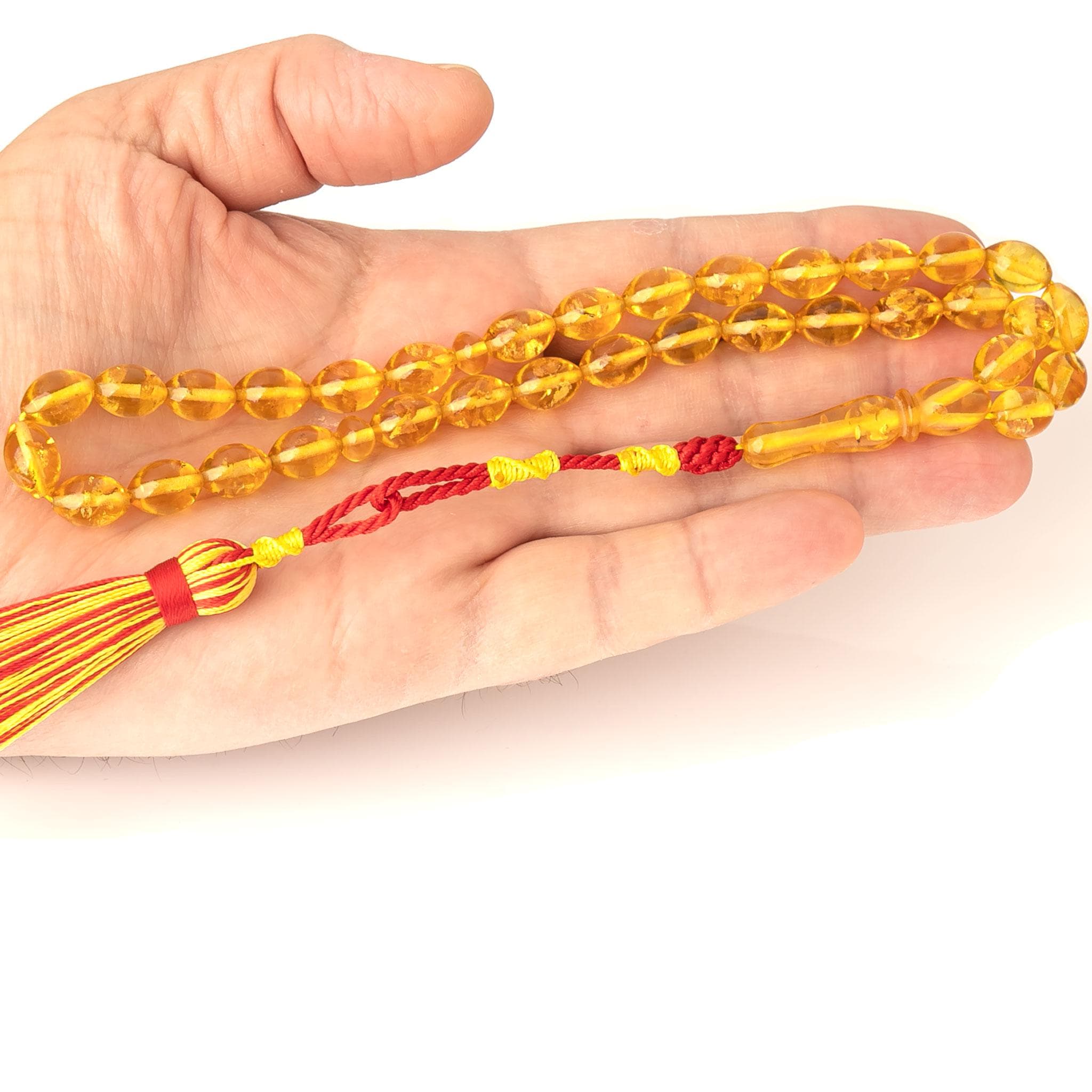 Handmade Baltic Amber Tasbih: 33 Islamic Prayer Beads with Tassel - image 4