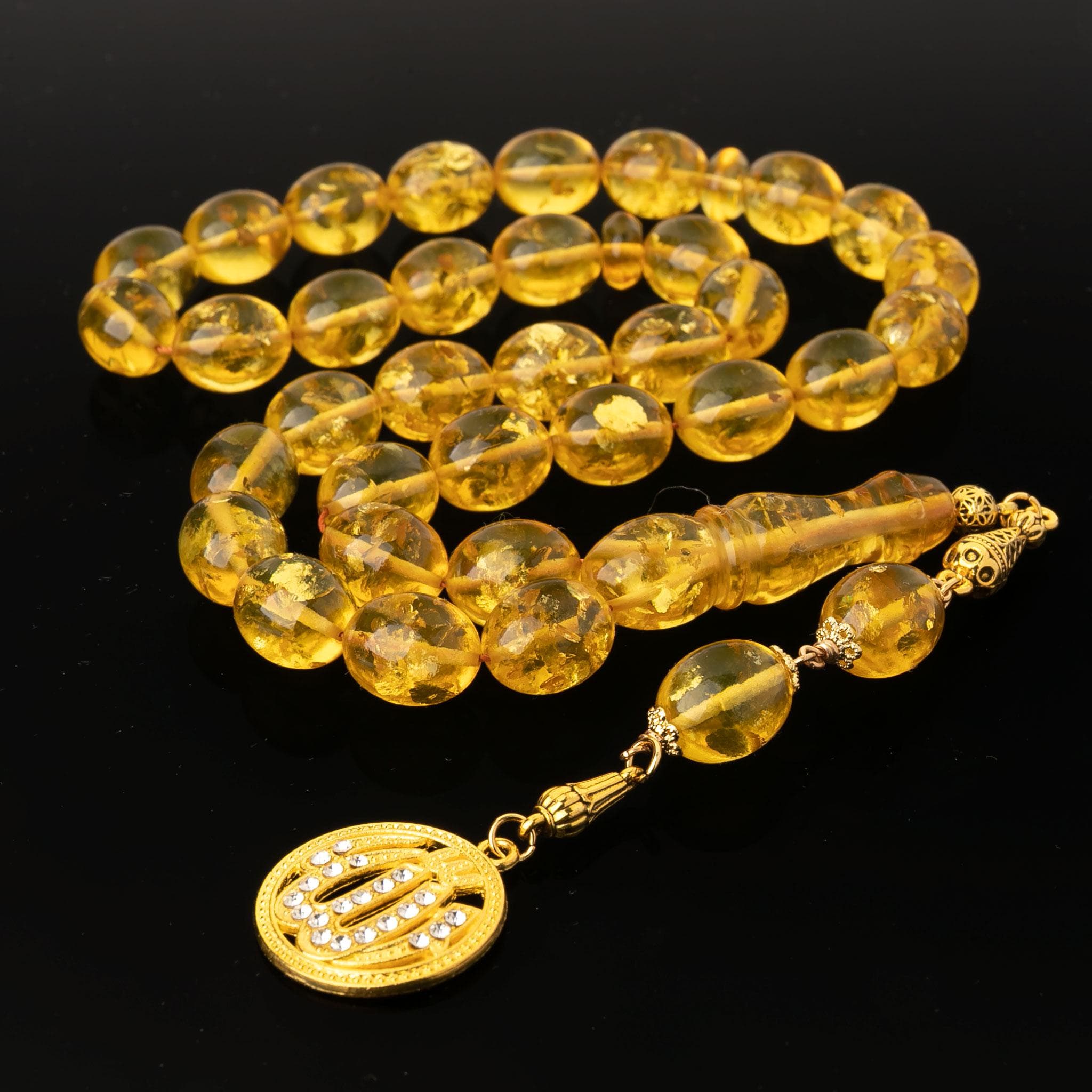 Handmade Baltic Amber Tasbih: 33-Bead Muslim Prayer Rosary - image 3