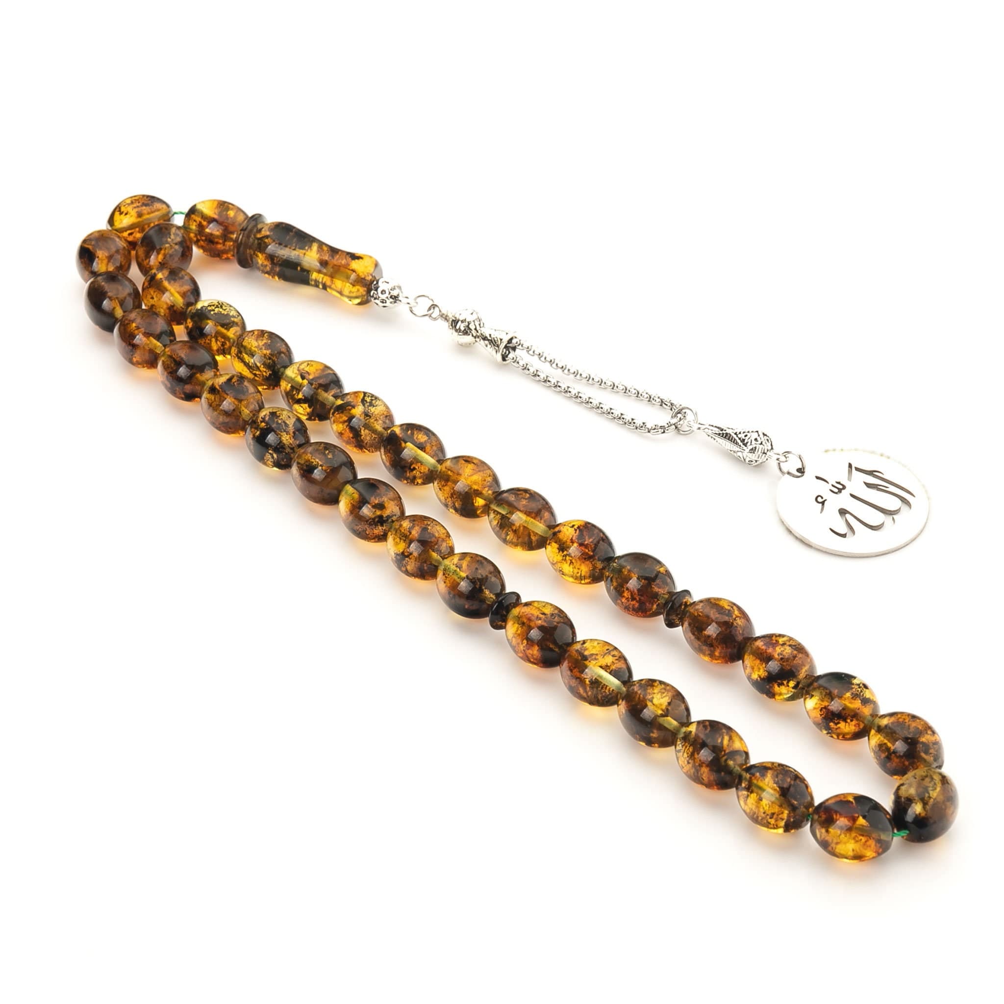 Natural Amber Tasbih: 33-Bead Muslim Prayer Rosary - image 4