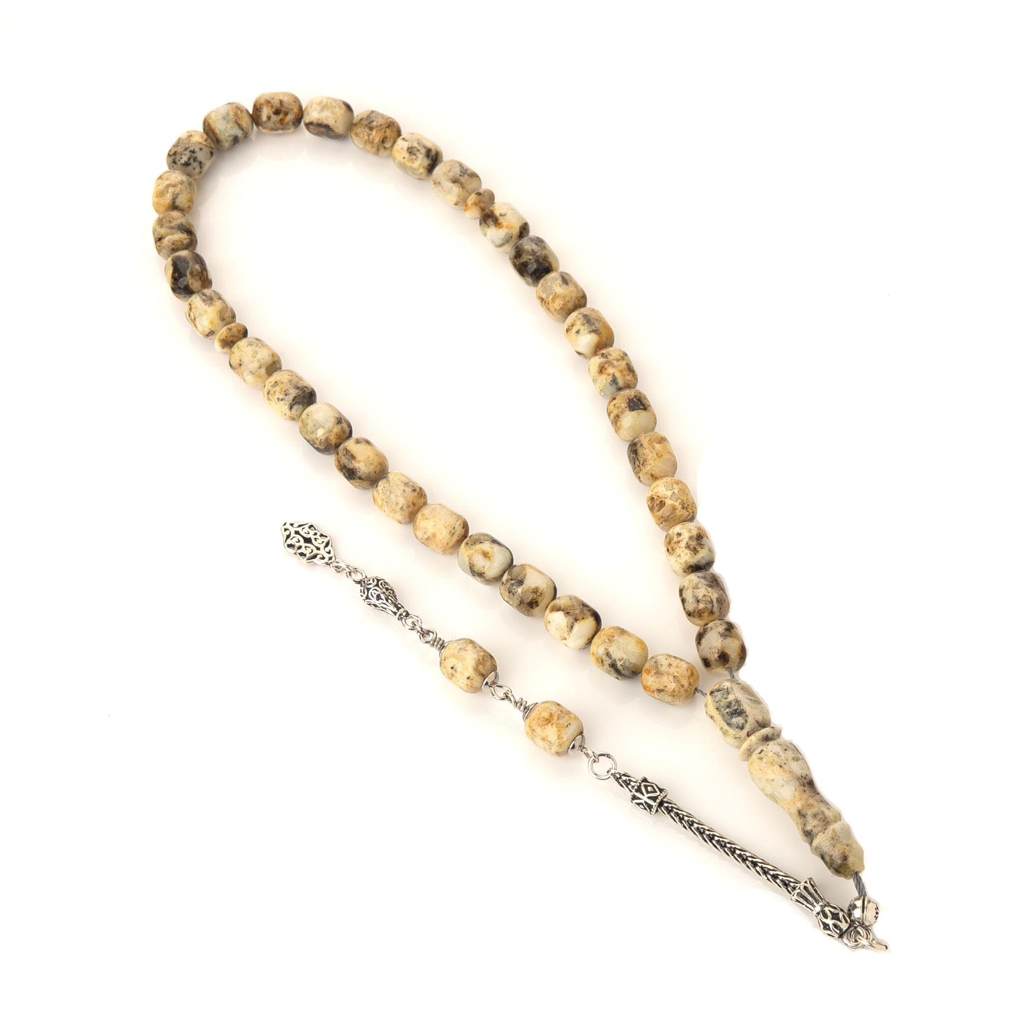 Handmade Amber Tasbih-33 Islamic Prayer Beads-Silver Tassel-Amber Misbaha-Amber Rosary-Sibha-Spiritual Gift - image 5