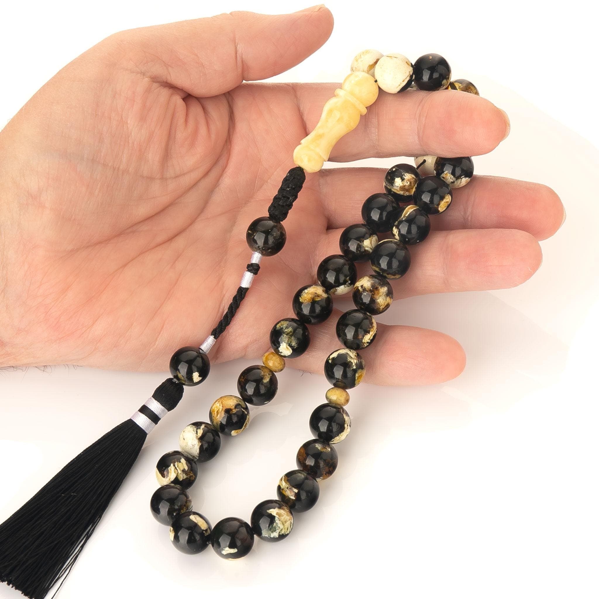 Handmade Baltic Amber Tasbih – 33 Beads Misbaha, Islamic Prayer Beads Gift - image 4