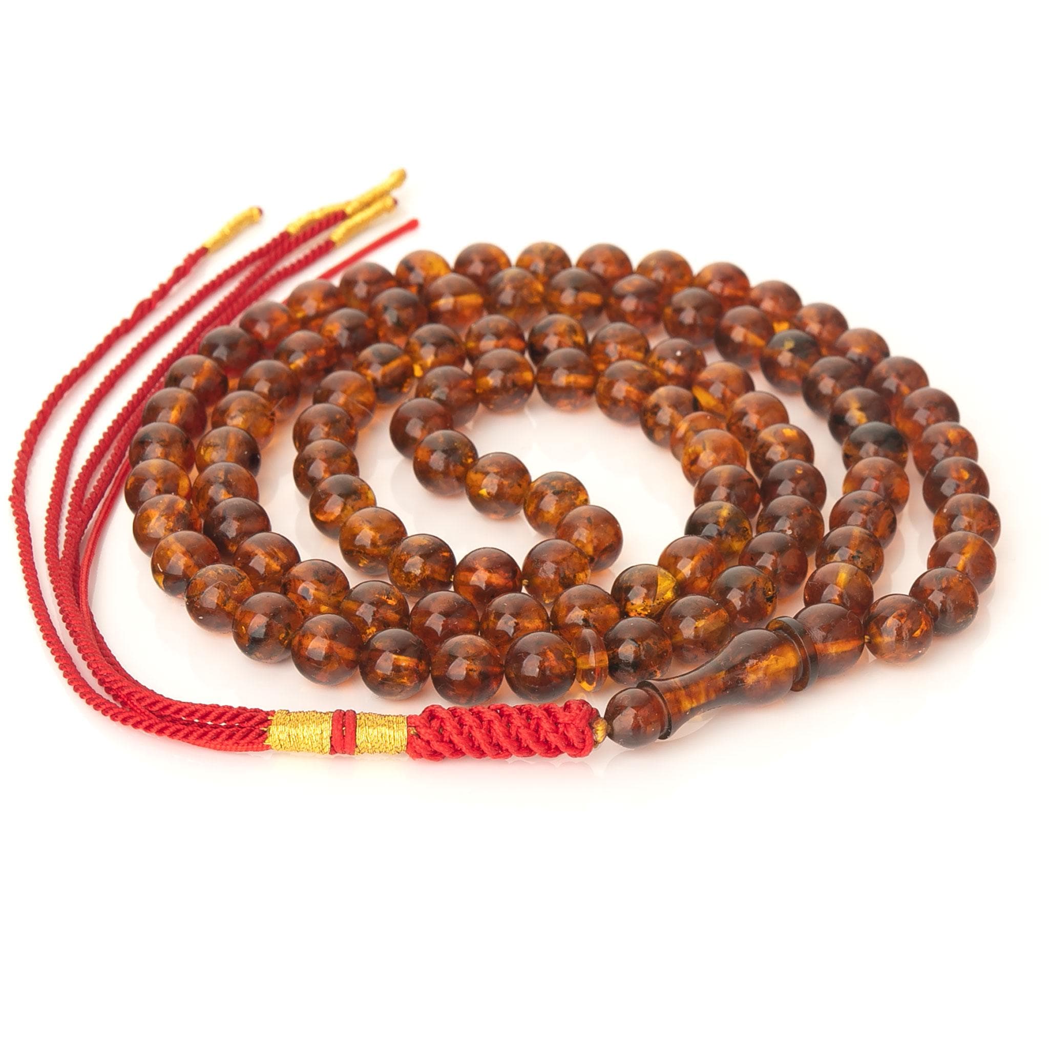 Handcrafted Baltic Amber Misbaha 99 Beads, Islamic Prayer Beads for Dhikr and Meditation - image 4