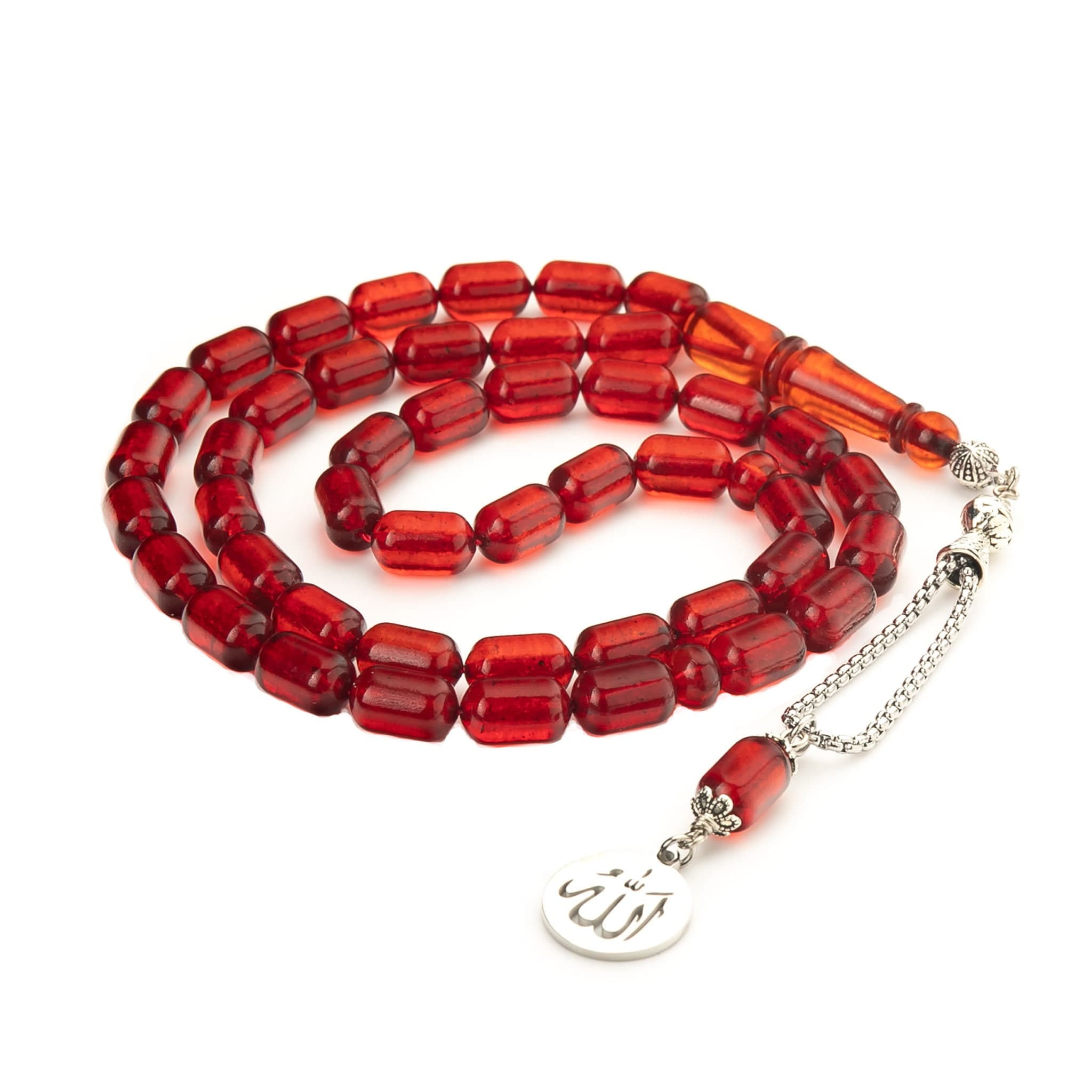 Amber Misbaha - Handmade Amber Rosary - 45 Islamic Prayer Beads - Tasbih - Sibha-مسبحة العنبر - image 4