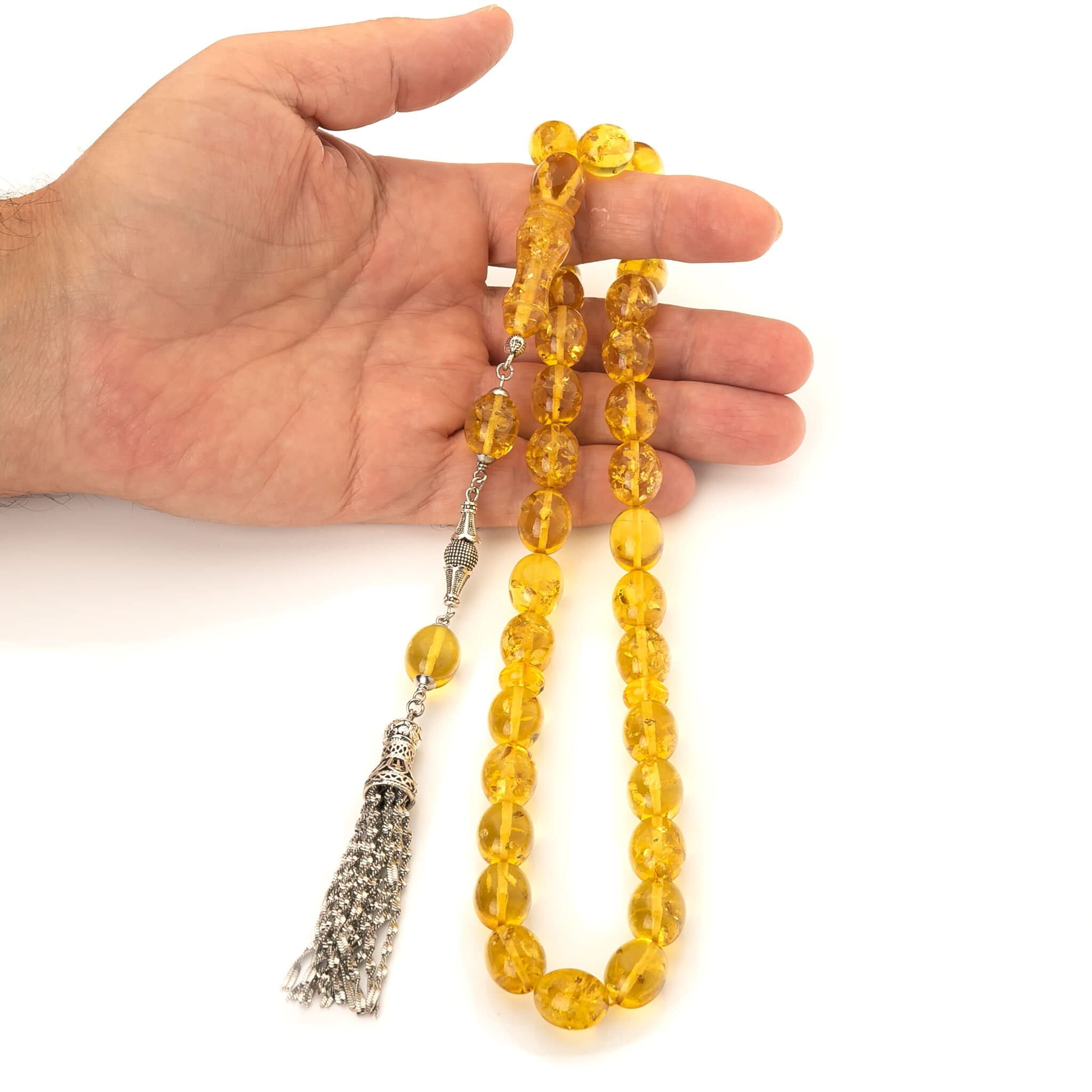 Handcrafted Amber Tasbih|33 Islamic Prayer Beads,58g|Misbaha|Tesbih|Sibha|Muslim gift amber| - image 3