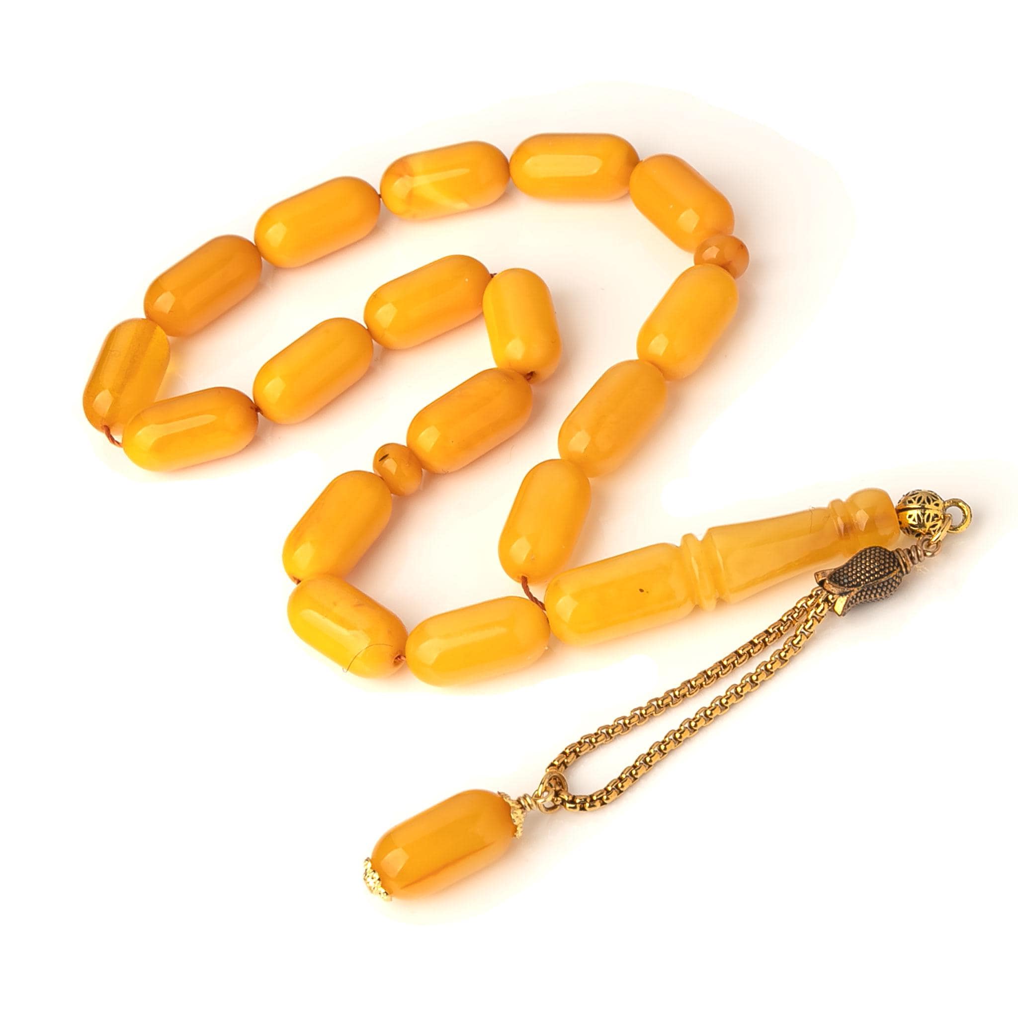 Egg Yolk Amber Natural Amber Efe Tasbih-Efe Mascot Tesbih-Amber Rosary-Handmade-Islamic Prayer Beads - image 4