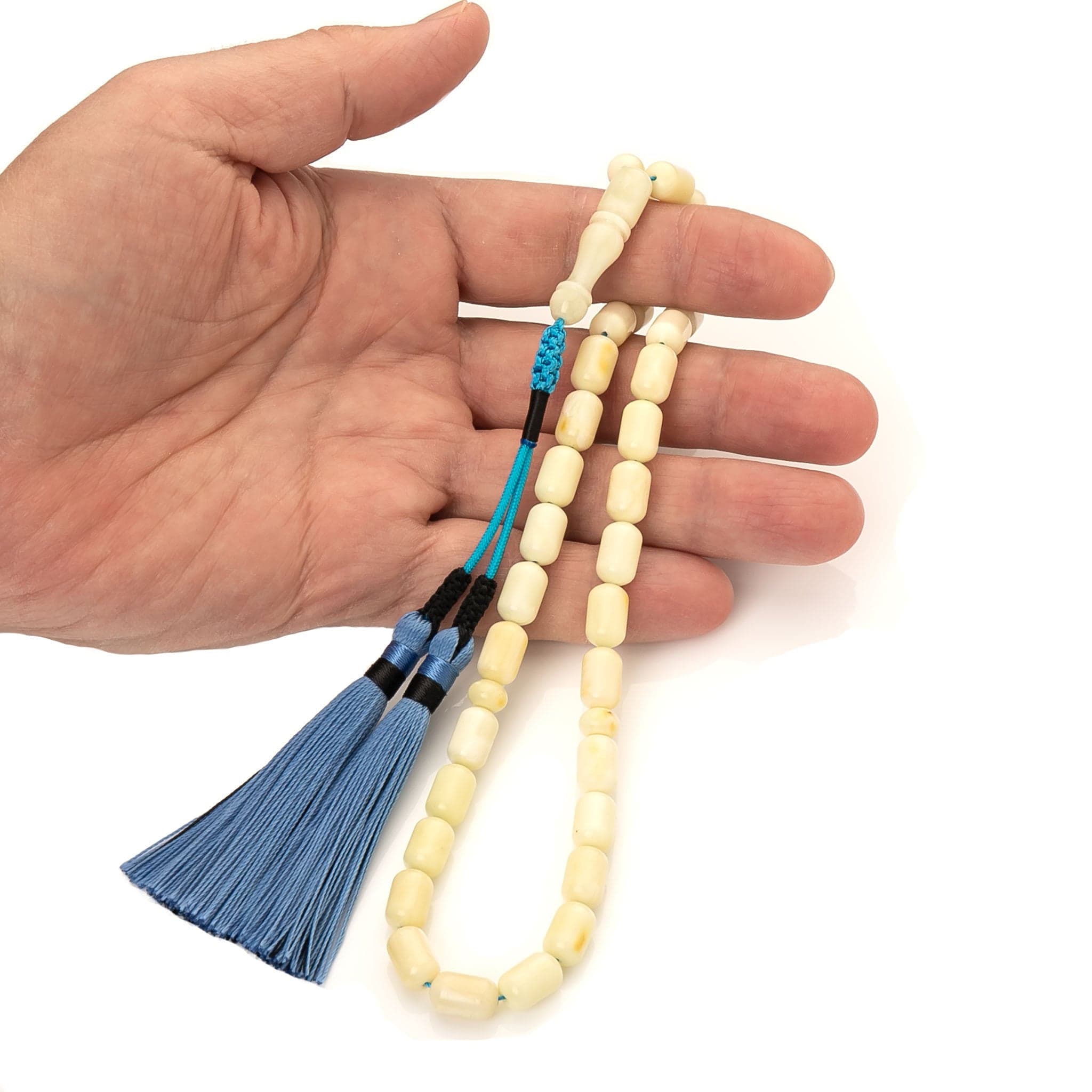Amber Tasbih|33 Islamic Prayer Beads,19g|White Baltic Amber Rosary| - image 3