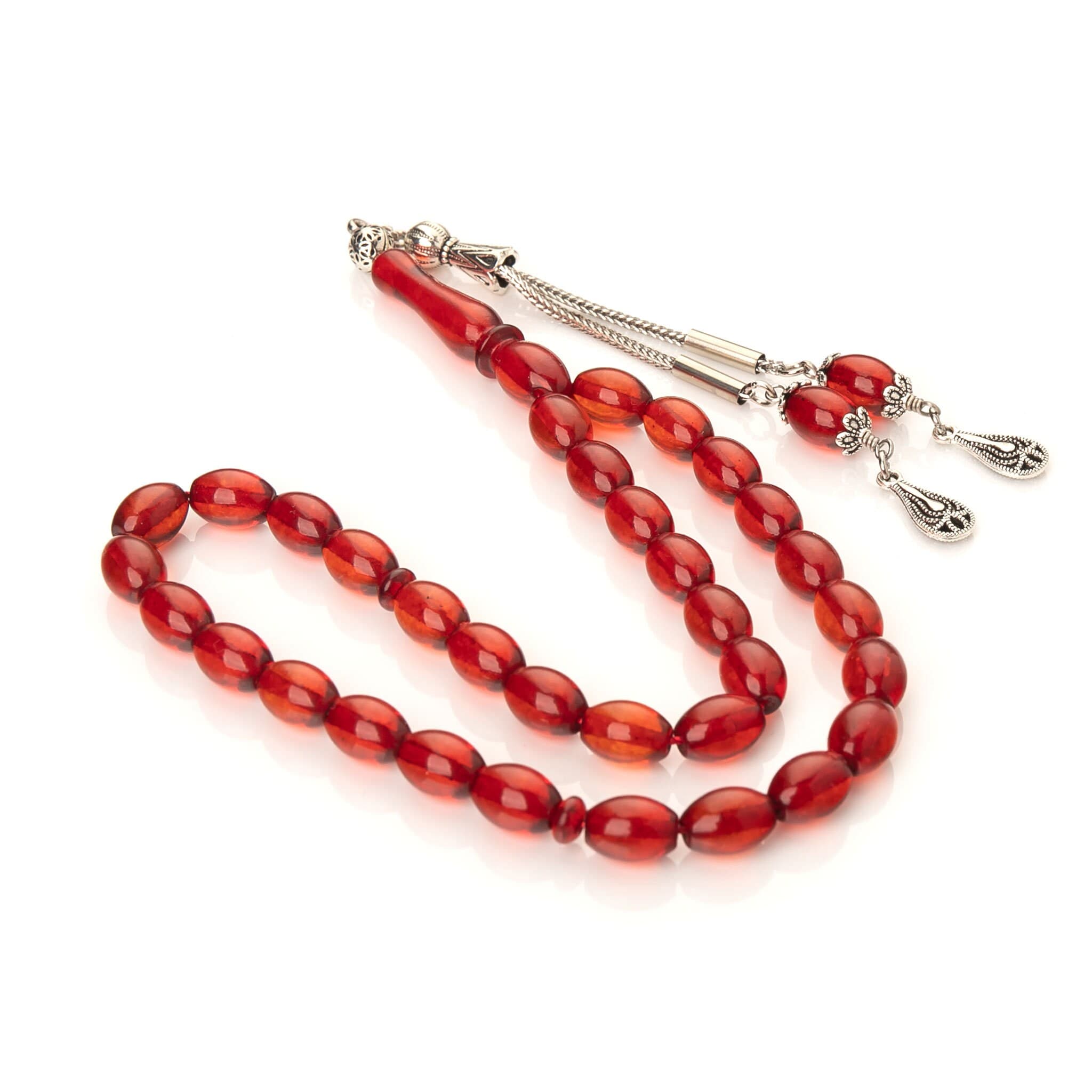 Amber Tasbih: 33-Bead Islamic Prayer Rosary with Imam - image 5