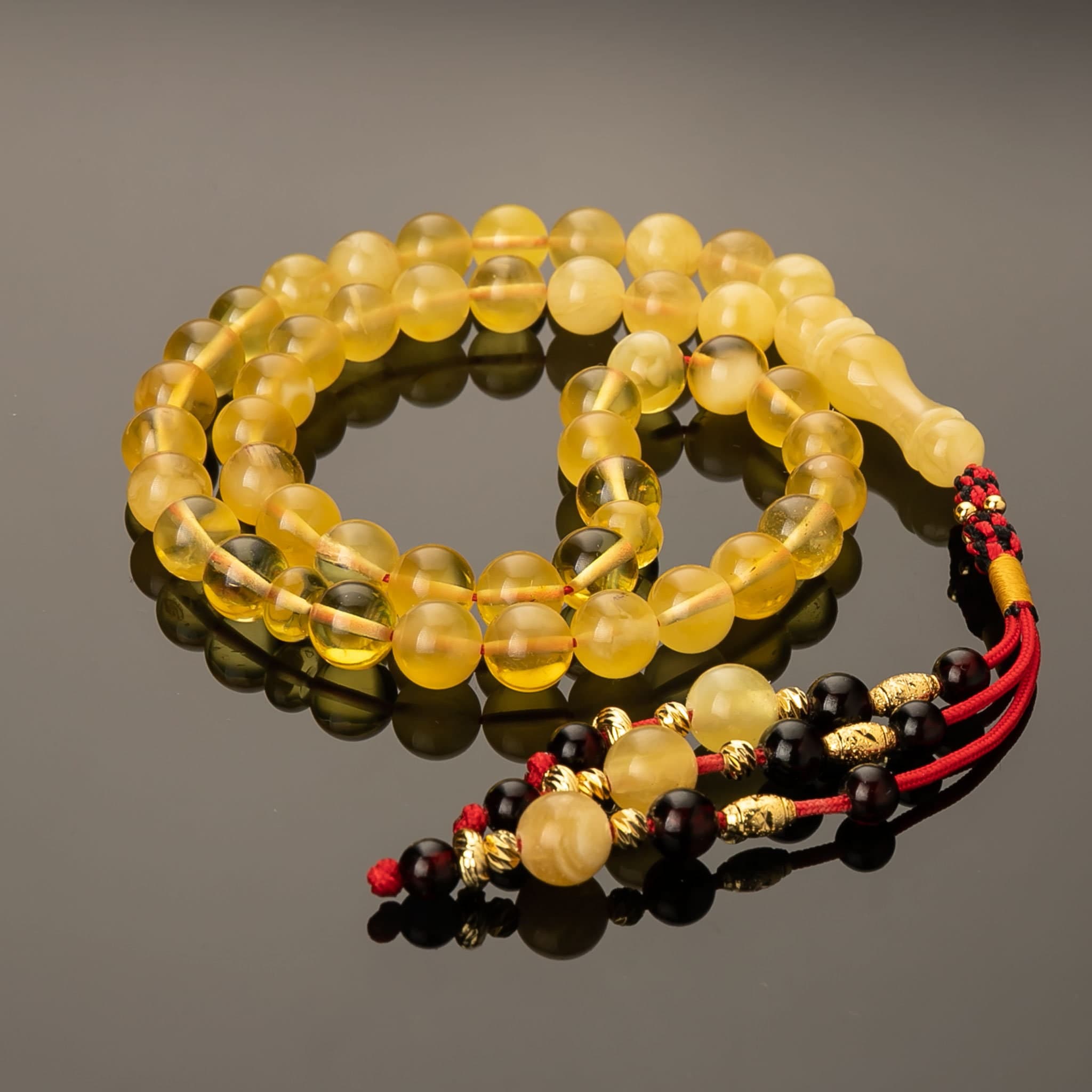 Genuine Baltic Amber Misbaha: Islamic Prayer Beads Tasbih - image 4
