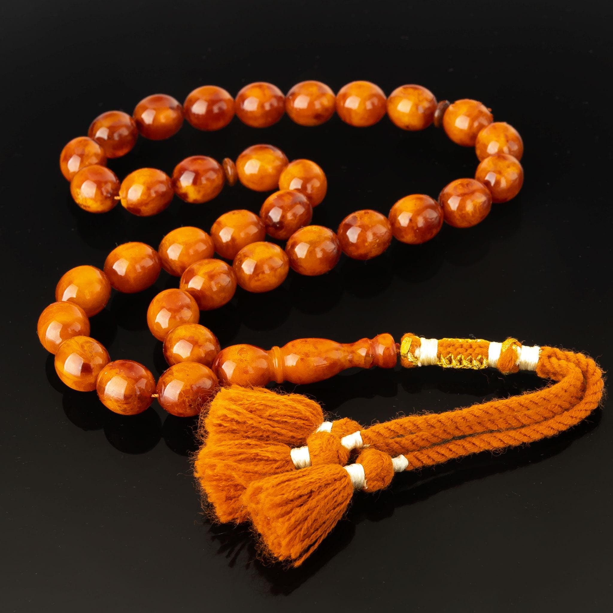 Large Prayer Beads, Brend Old Germany Amber Tasbih, Amber Misbaha, Vintage Style, 67g - image 3