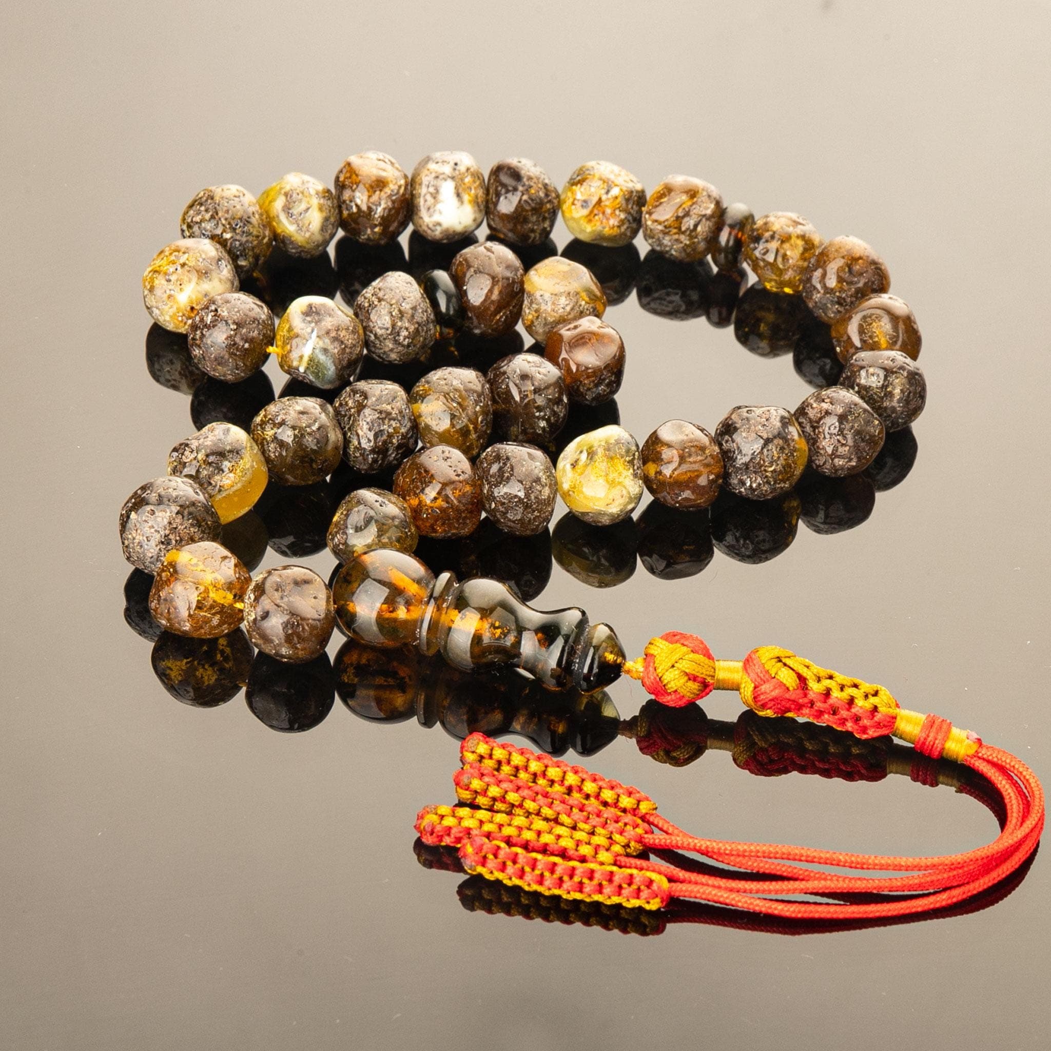 Handcrafted Baltic Tasbih – Traditional Prayer Misbaha, Natural Raw Nugget Rosary - image 3