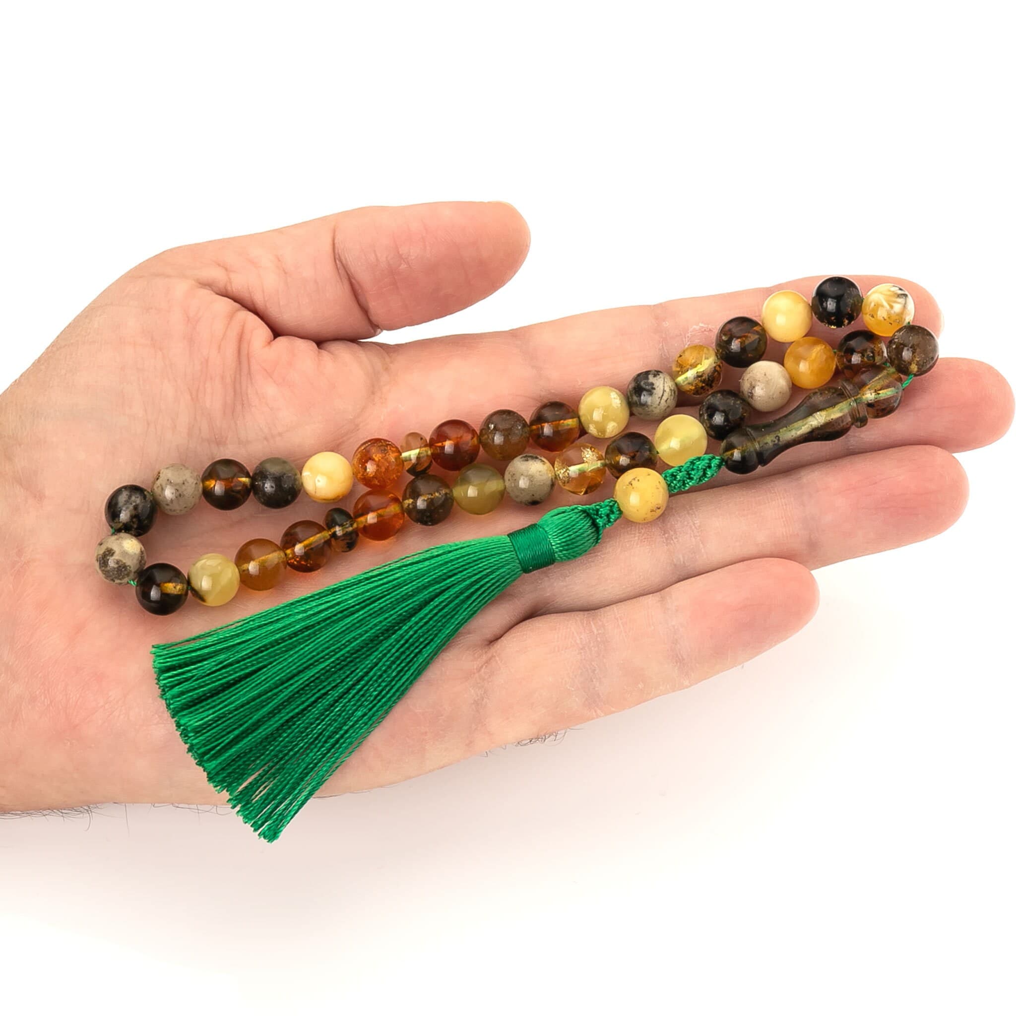 Real Amber Tasbih|33 Islamic Prayer Beads,19g|Misbaha|Tesbih|Sibha|Damla Kehribar|مسبحة عنبر| - image 4
