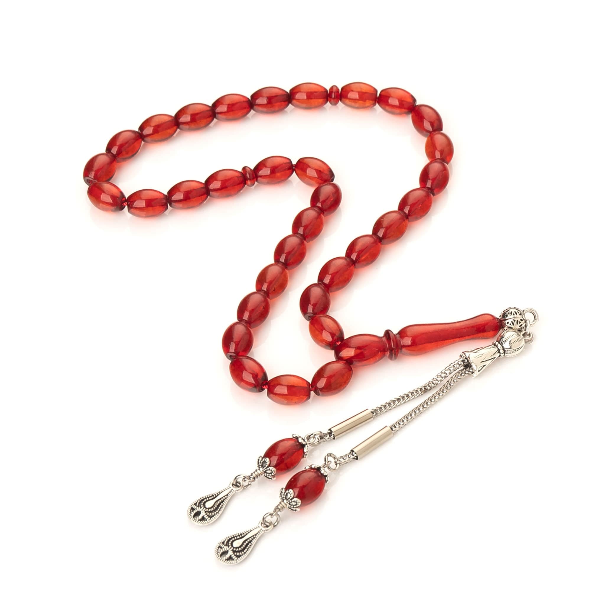 Amber Tasbih: 33-Bead Islamic Prayer Rosary with Imam - image 4