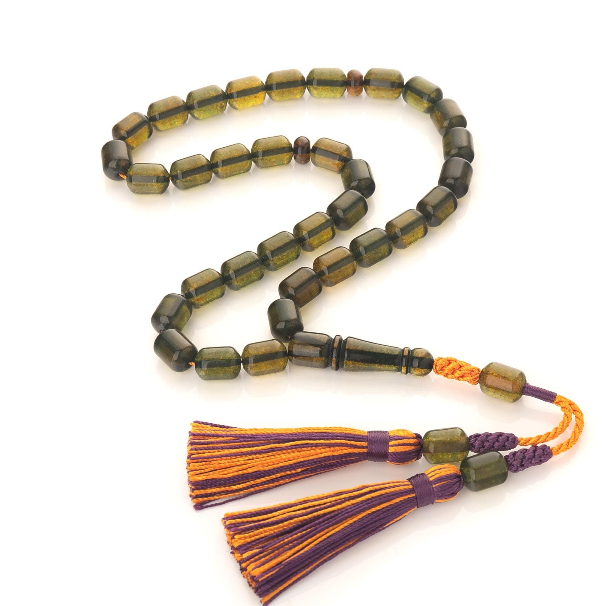Baltic Amber Tasbih: 33-Bead Islamic Prayer Rosary (32g)