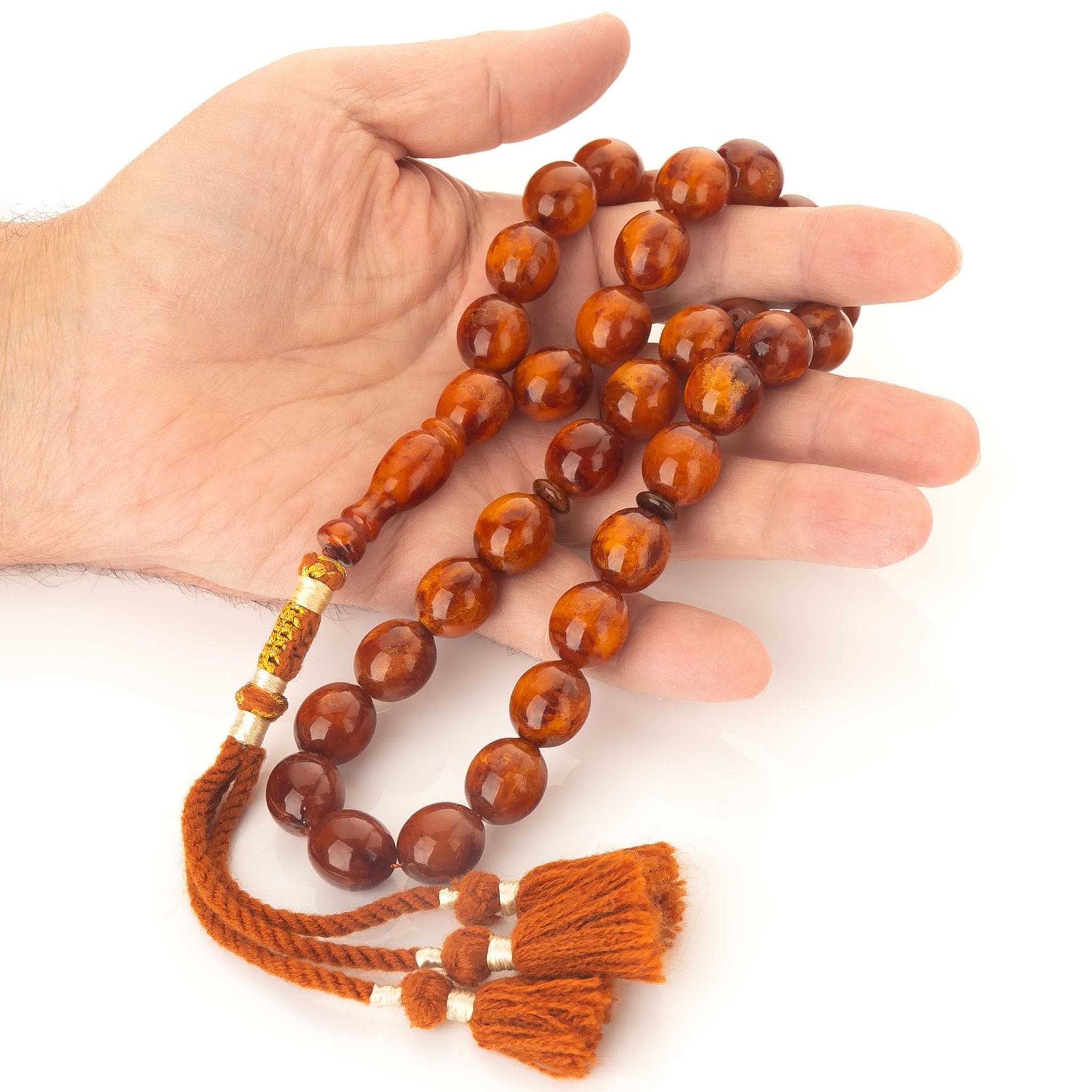 Large Prayer Beads, Brend Old Germany Amber Tasbih, Amber Misbaha, Vintage Style, 67g - image 4