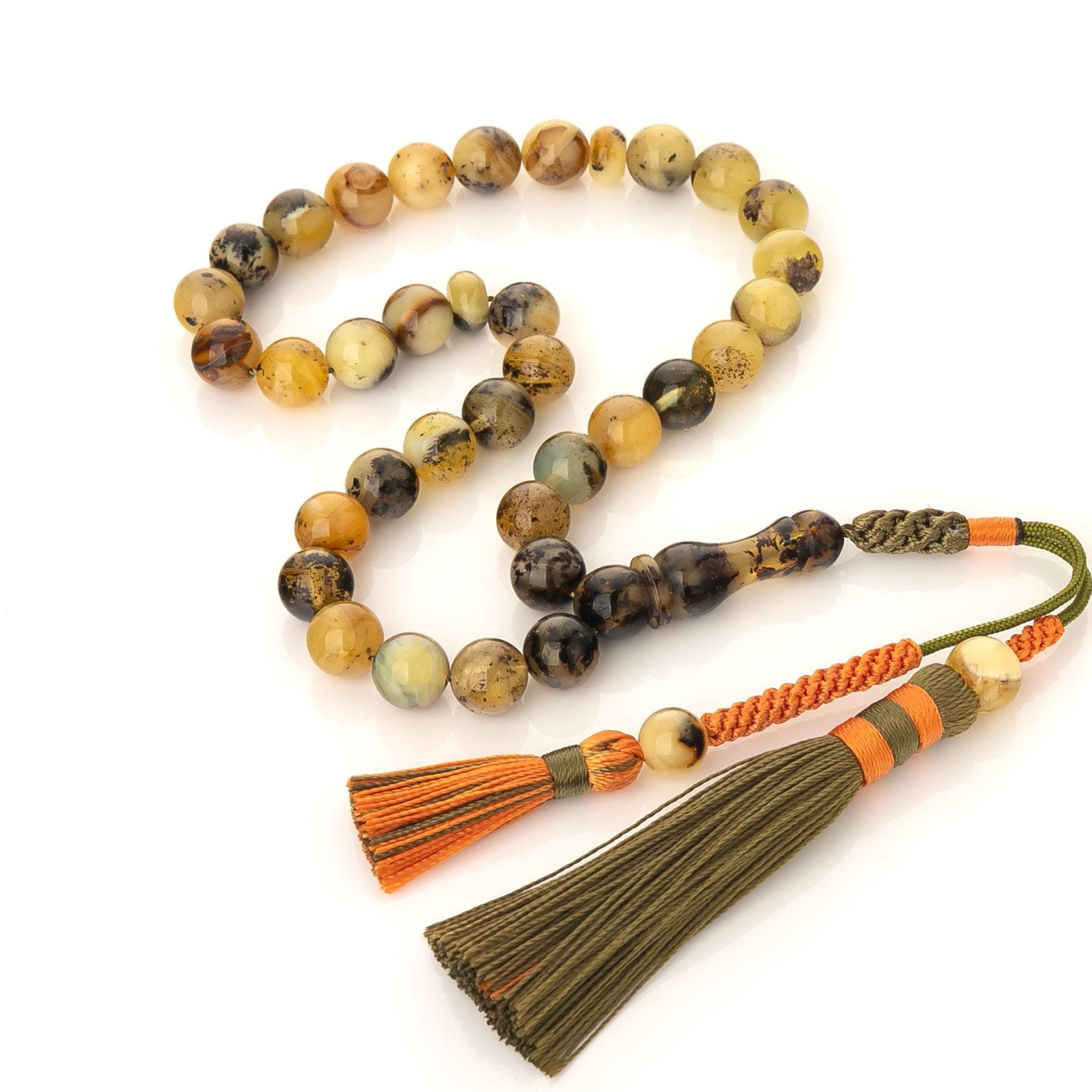 Handmade Amber Tasbih-100% Natural Islamic Prayer Beads-Amber Rosary-Unique Gift with Certificate