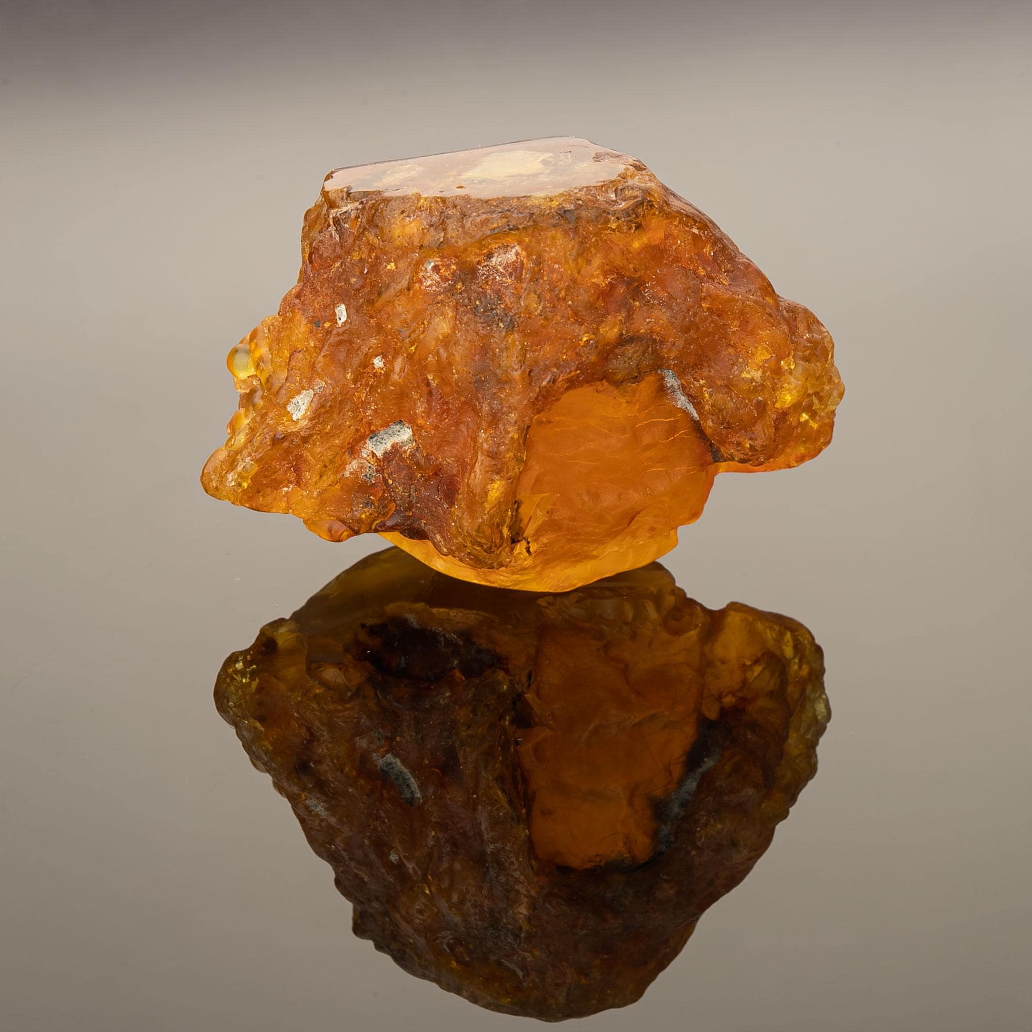 Baltic Amber Raw Nugget with Blue Clay Traces • 58 g • Collector’s Specimen - image 5