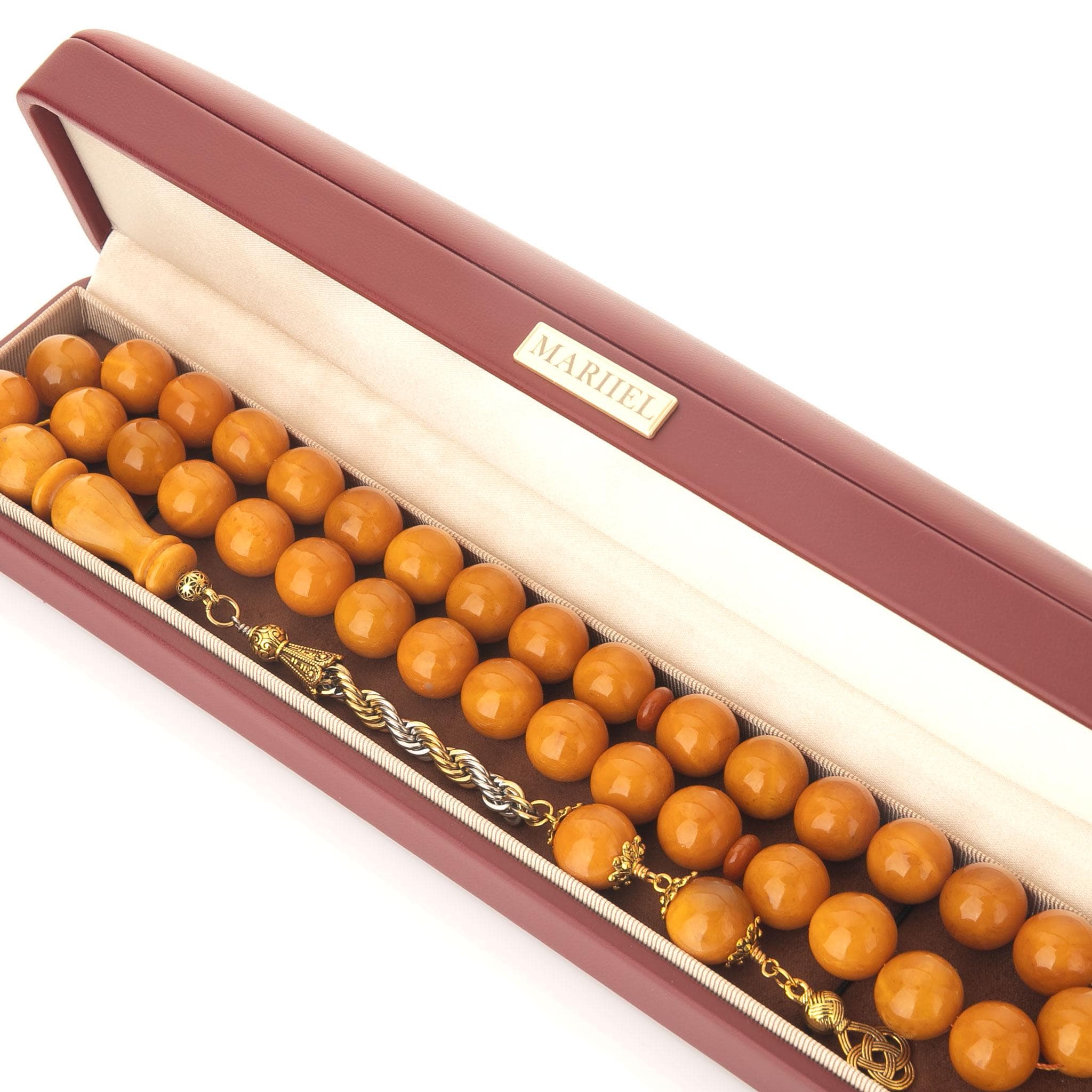 Amber Misbaha – Handcrafted  Islamic Prayer 33 Beads 67g, Brend Old Germany Amber - image 5