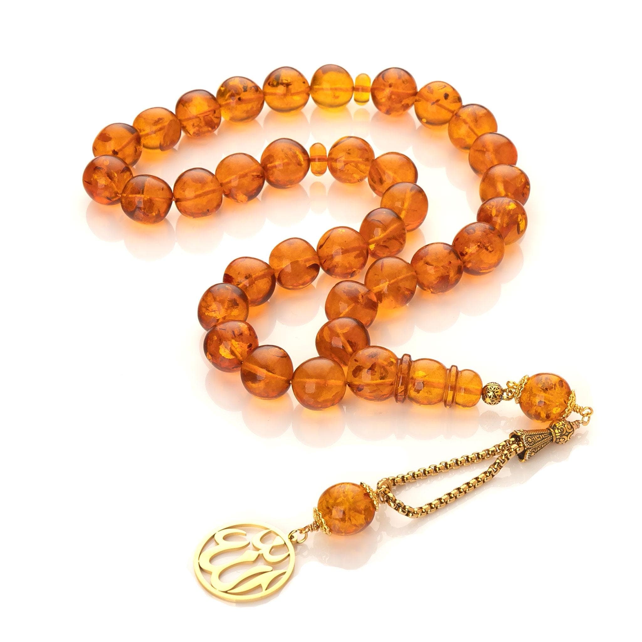 Baltic Amber Tasbih: Islamic Prayer Beads Rosary (75g) - image 3
