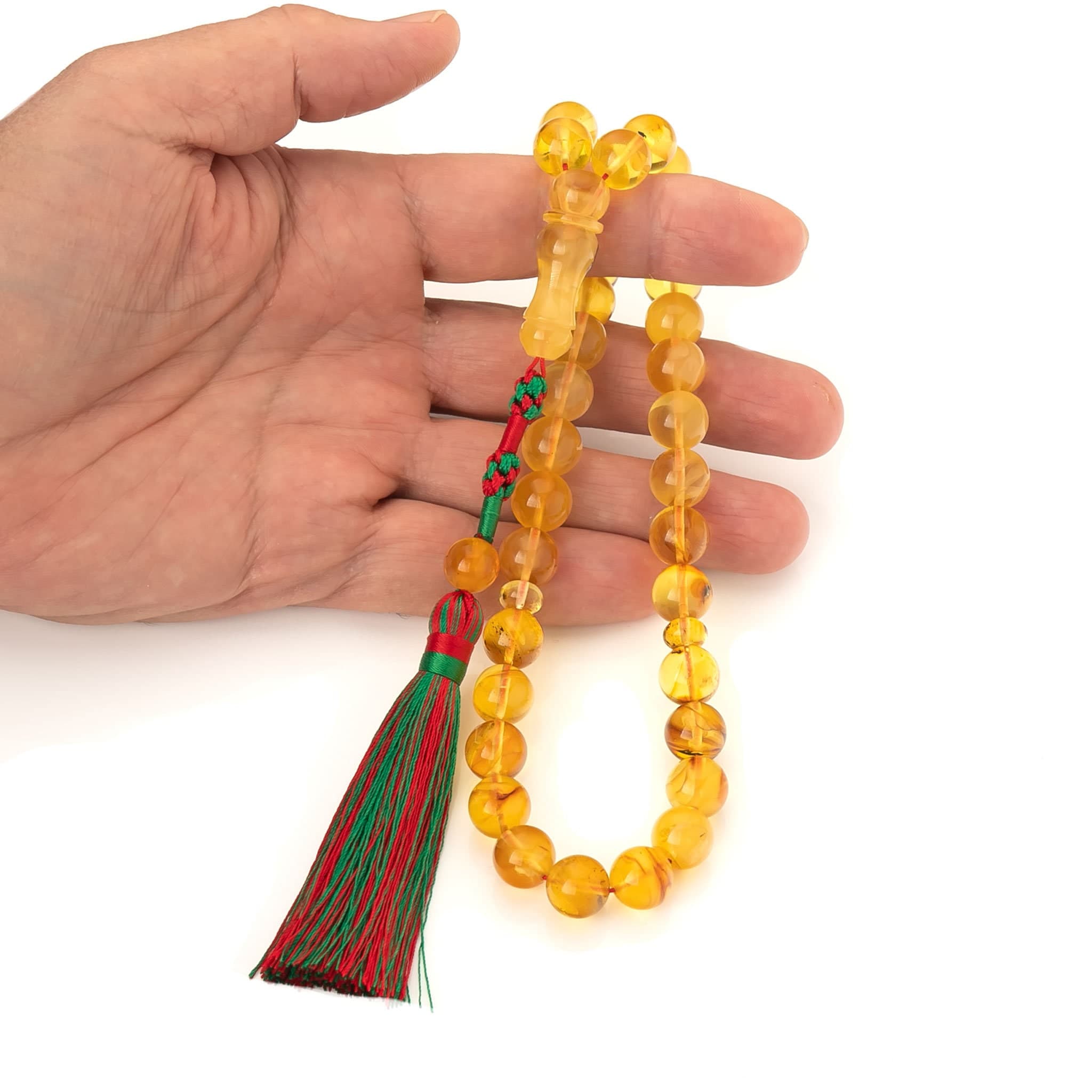Genuine Baltic Amber Tasbih: Muslim Prayer Beads Rosary - image 3