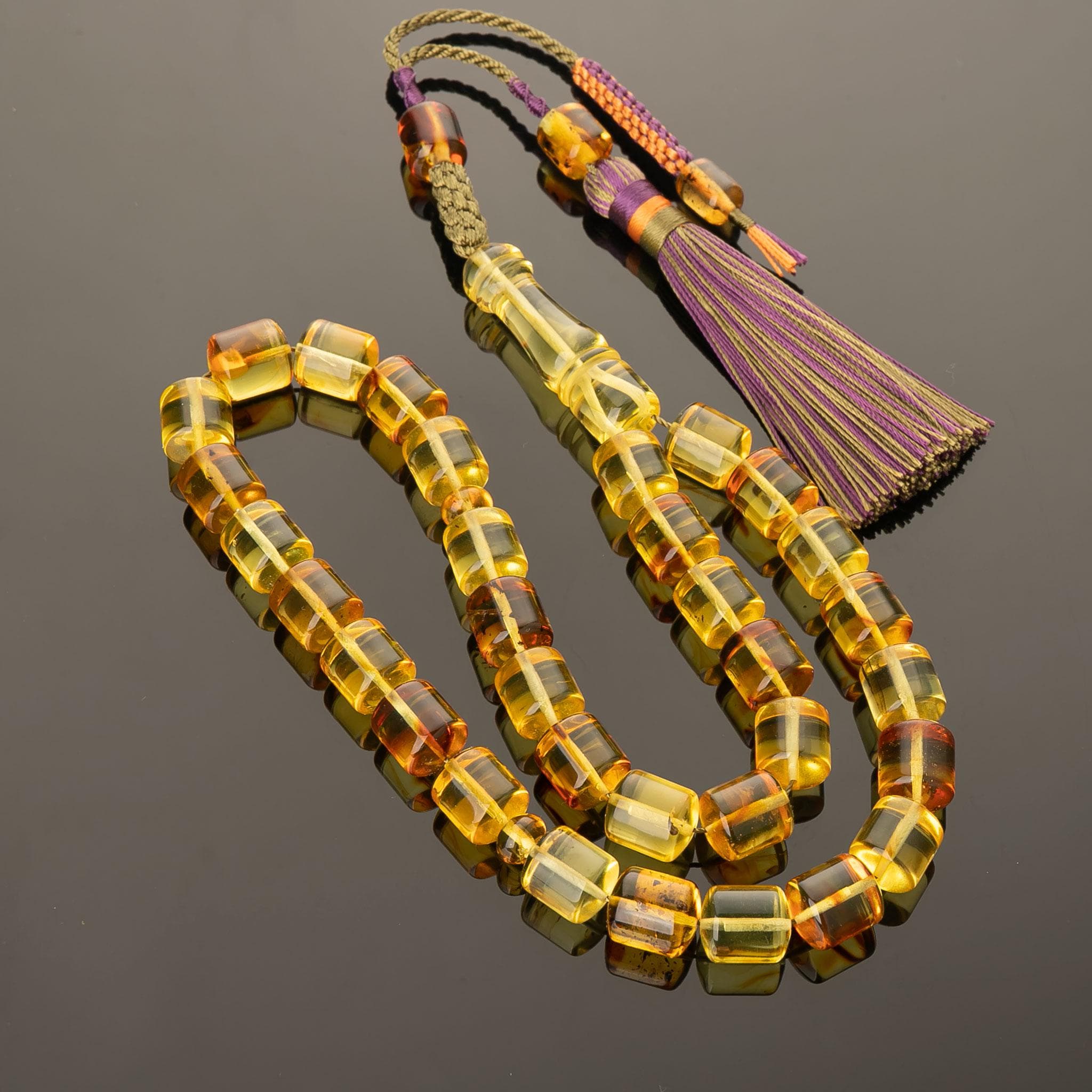Natural Amber Tasbih-Sibha-33 Islamic Prayer Beads,47g-Handmade Amber Rosary -Кehribar-Amber Tesbih-Amber Misbaha - image 4