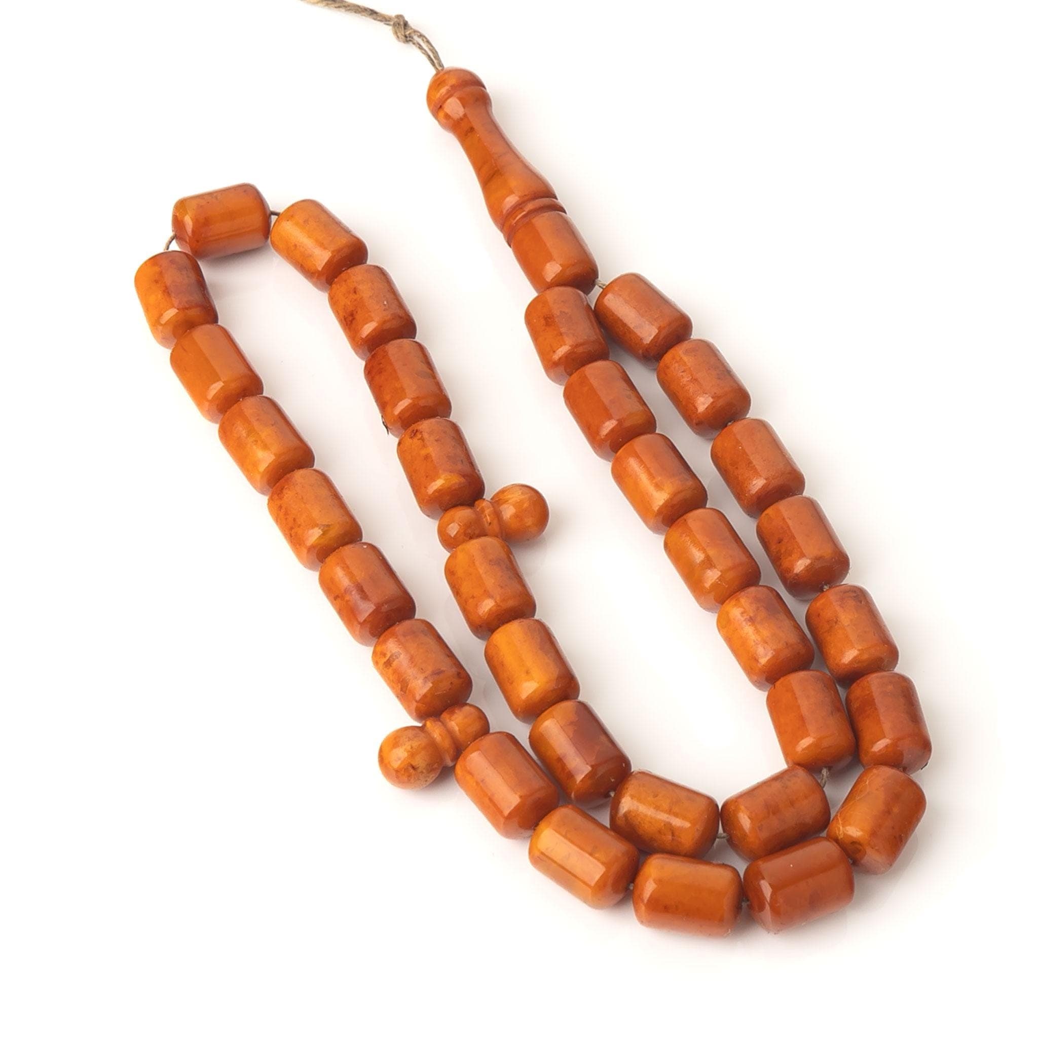 Handmade Amber Tasbih: Vintage-Style Islamic Prayer Beads - image 3