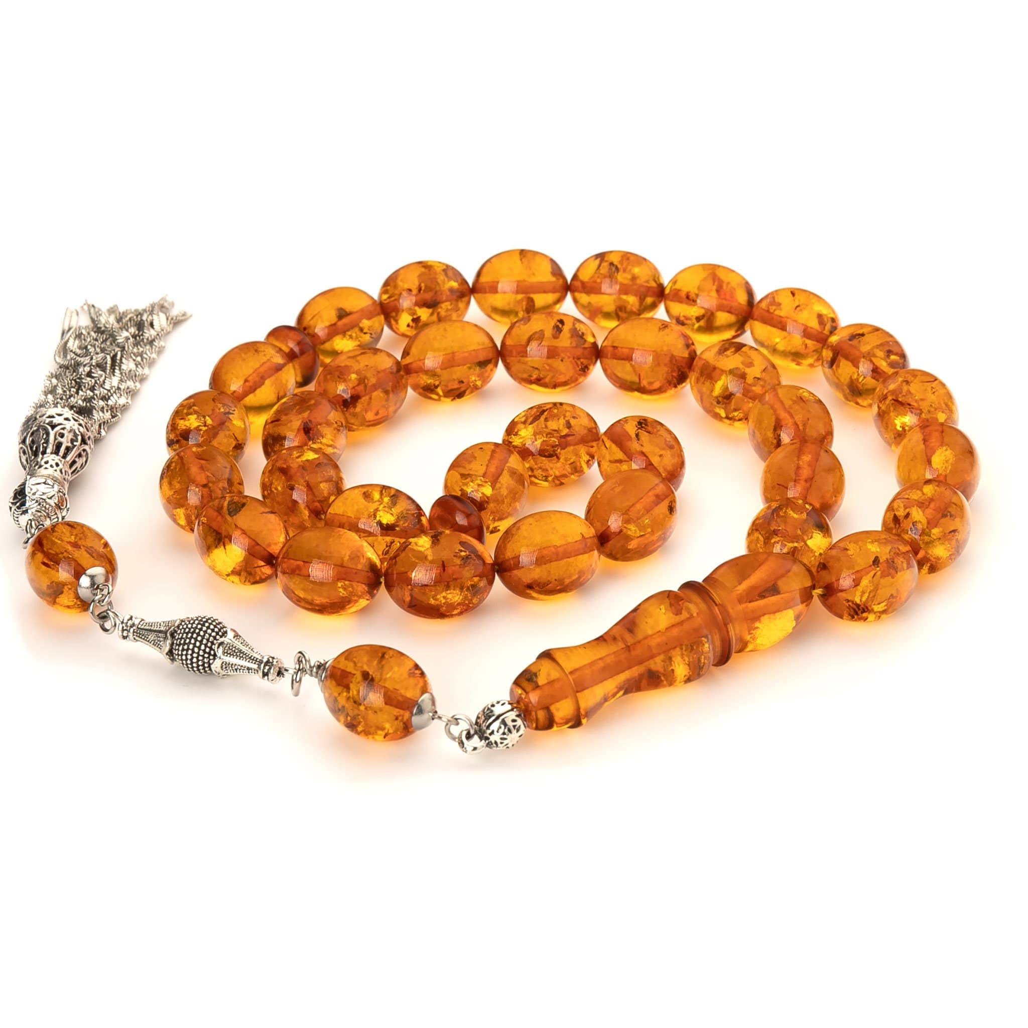 Amber Tasbih|33 Islamic Prayer Beads,58g|Misbaha|Tesbih|Sibha|مسبحة عنبر| - image 5