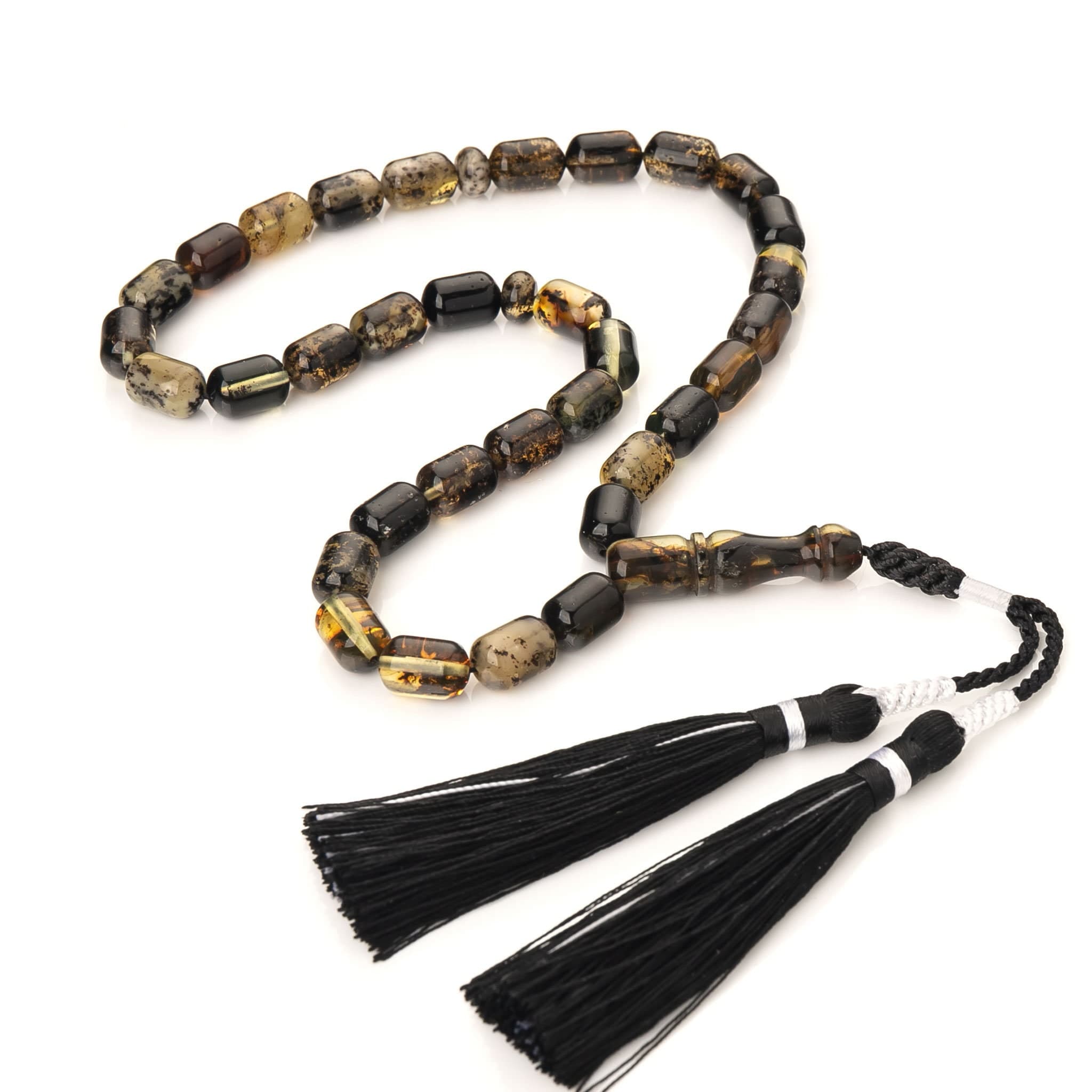 Amber Tasbih-Genuine Amber Rosary-33 Islamic Prayer Beads,23g-Misbaha-كهرمان