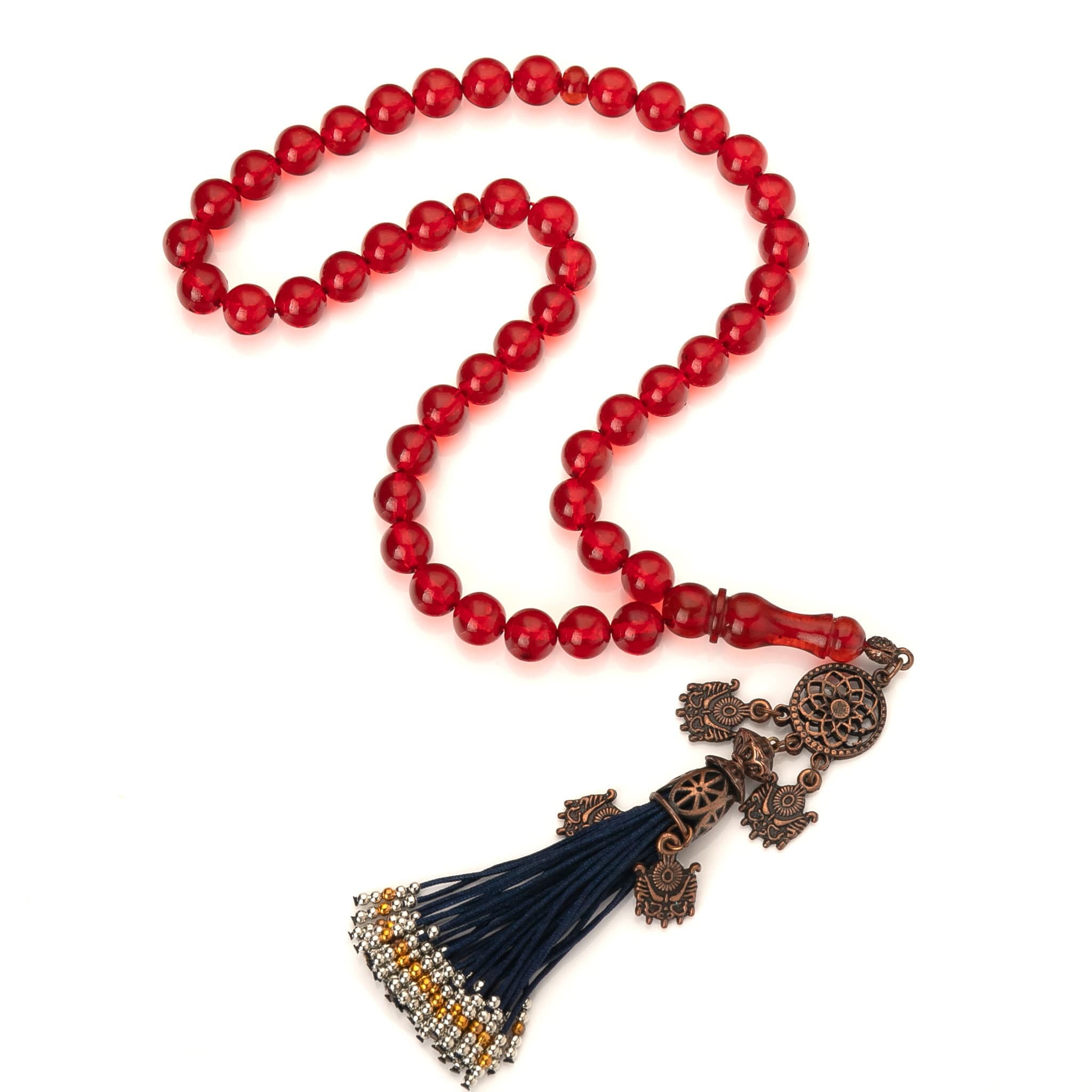 Amber Tasbih|45 Islamic Prayer Beads,34g|Misbaha|Tesbih|Sibha|Damla Kehribar|مسبحة عنبر| - image 3