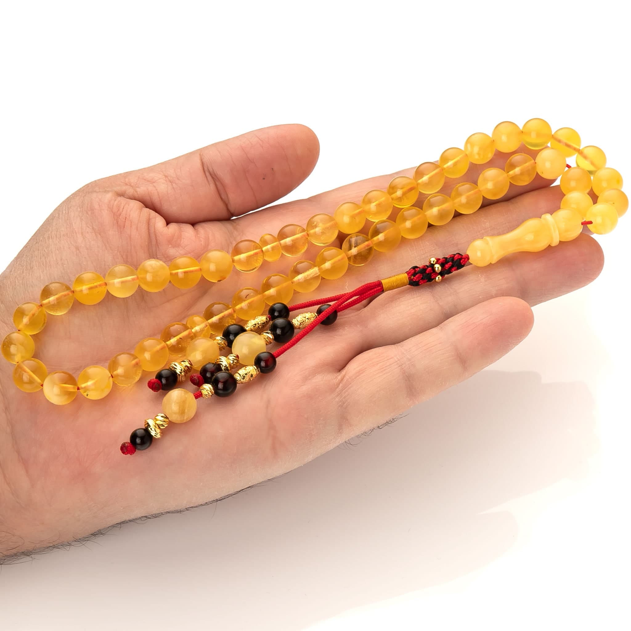Genuine Baltic Amber Misbaha: Islamic Prayer Beads Tasbih - image 3