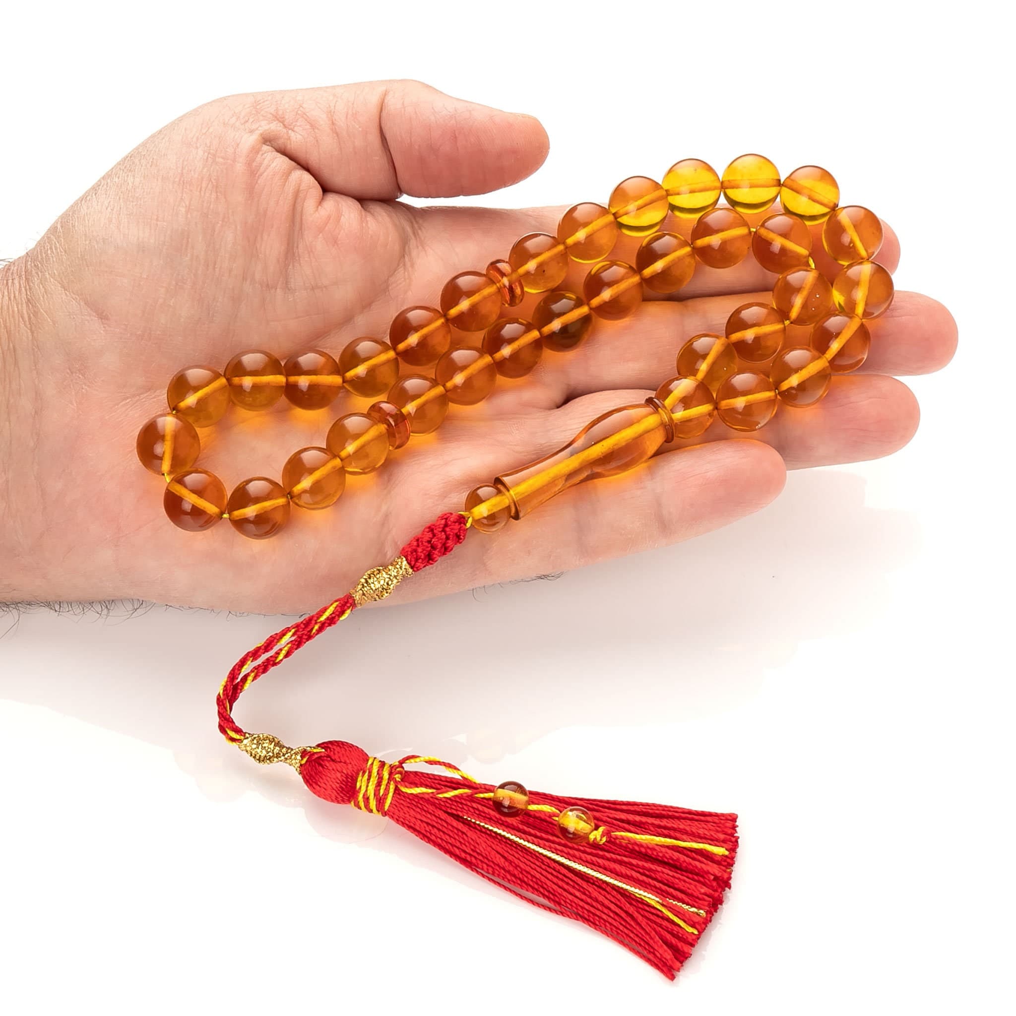 Baltic Amber Muslim Rosary: 33 Prayer Beads, Islamic Gift - image 3