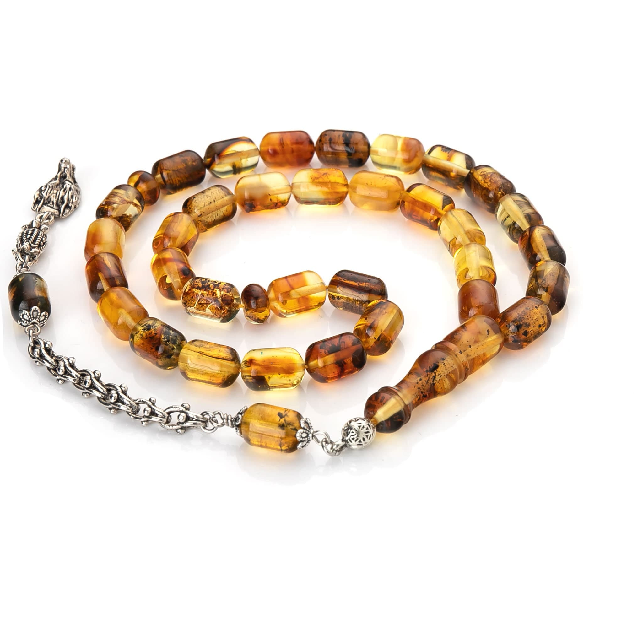 Baltic Amber Islamic Prayer Beads: 33-Bead Muslim Rosary