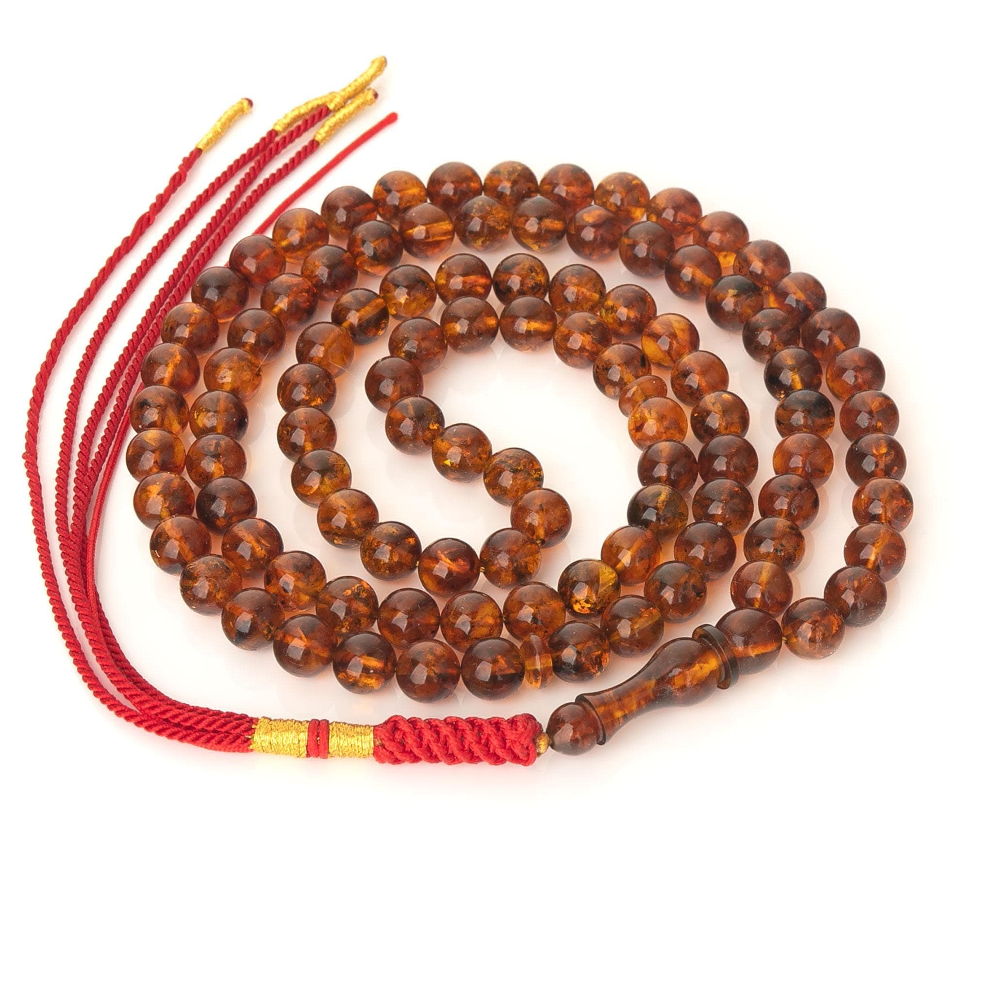 Handcrafted Baltic Amber Misbaha 99 Beads, Islamic Prayer Beads for Dhikr and Meditation - image 3