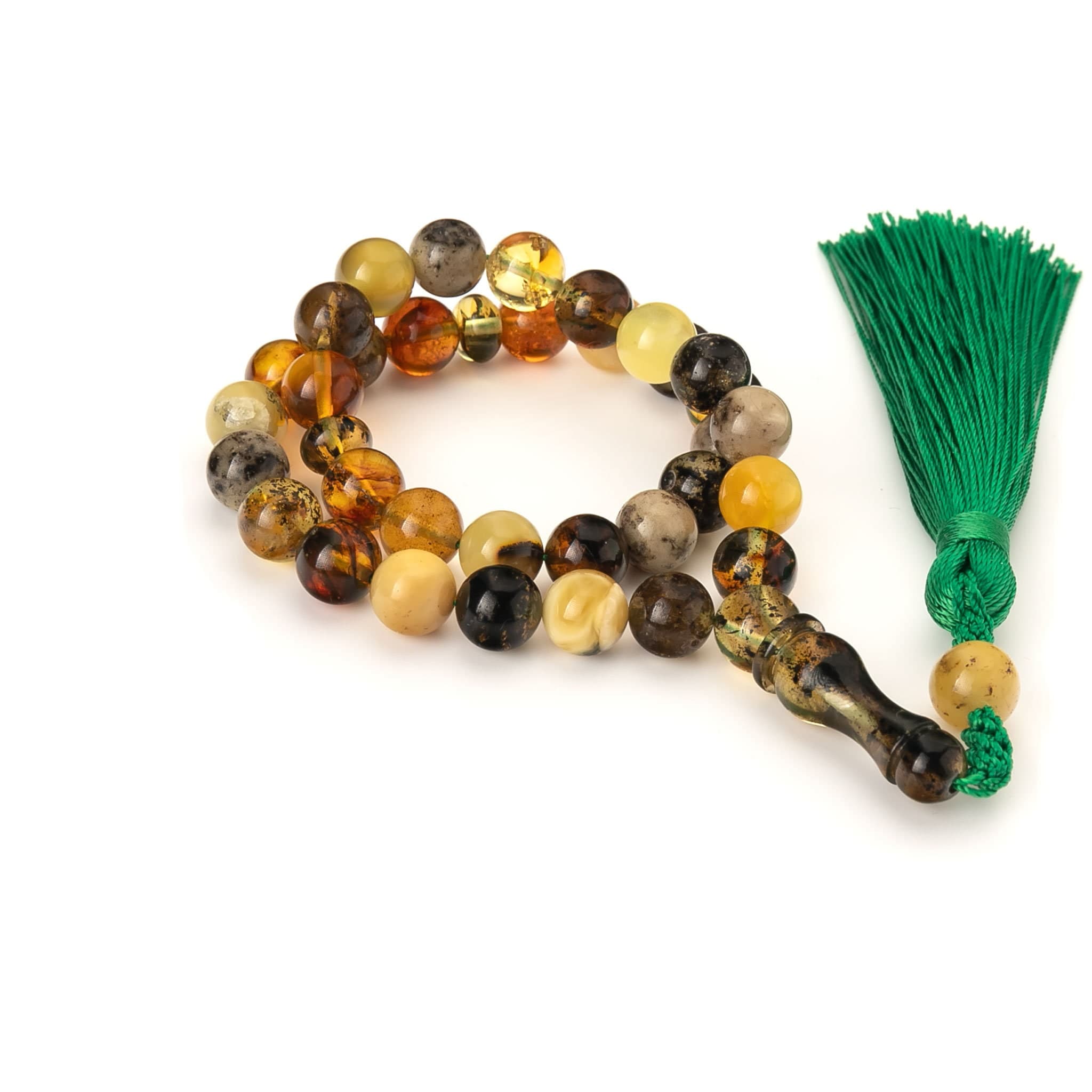 Real Amber Tasbih|33 Islamic Prayer Beads,19g|Misbaha|Tesbih|Sibha|Damla Kehribar|مسبحة عنبر|