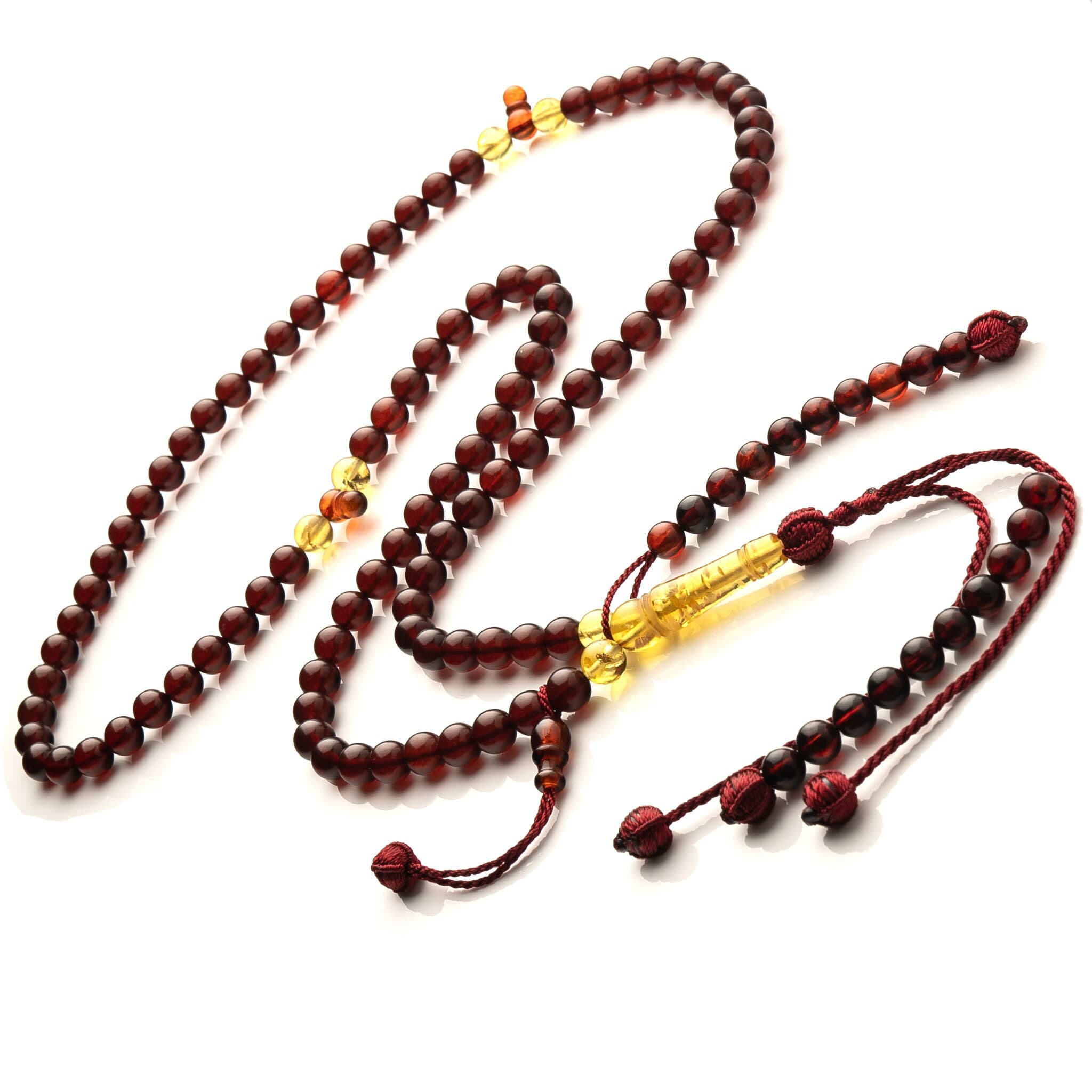 Unique! Amber Tasbeeh Tijani prayer beads misbaha 100 beads - image 3