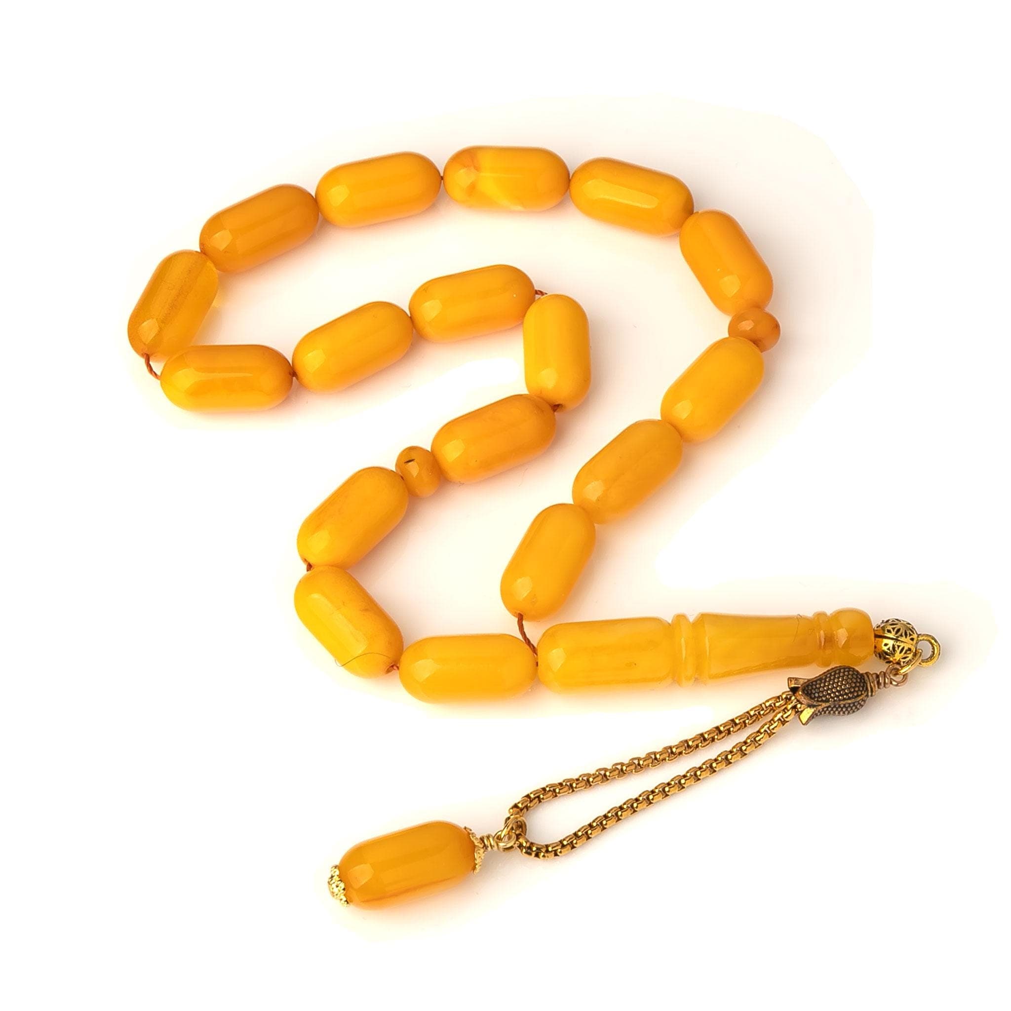 Egg Yolk Amber Natural Amber Efe Tasbih-Efe Mascot Tesbih-Amber Rosary-Handmade-Islamic Prayer Beads