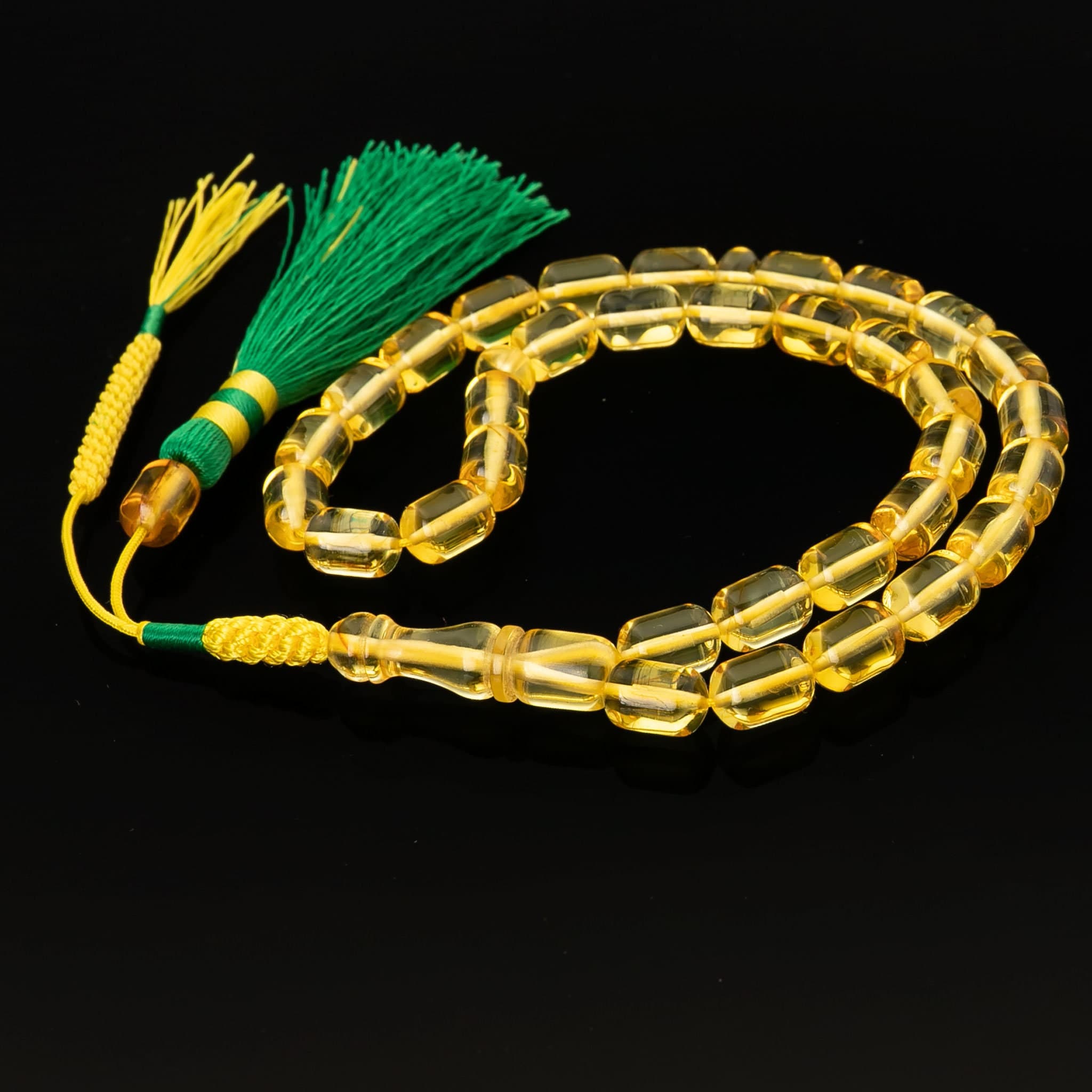 Baltic Amber Tasbih: 33-Bead Muslim Prayer Rosary