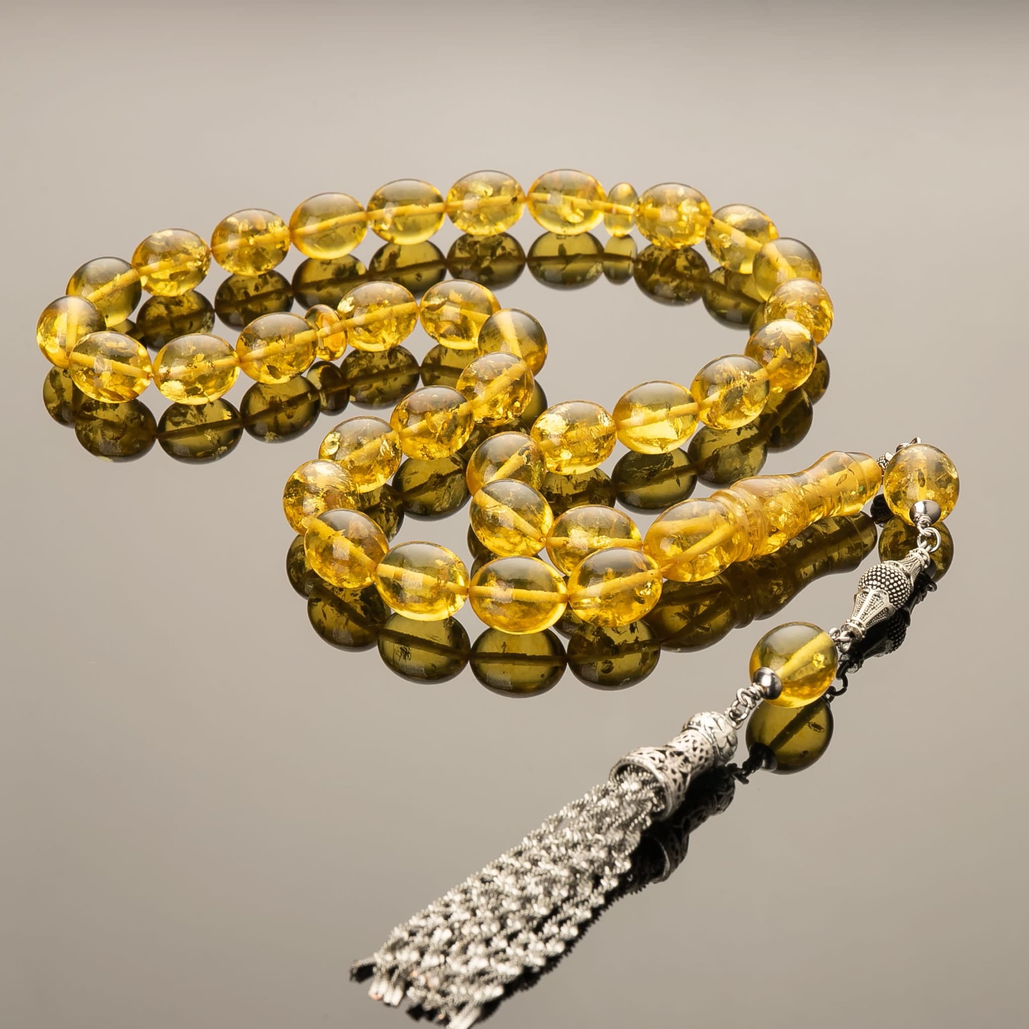 Handcrafted Amber Tasbih|33 Islamic Prayer Beads,58g|Misbaha|Tesbih|Sibha|Muslim gift amber|