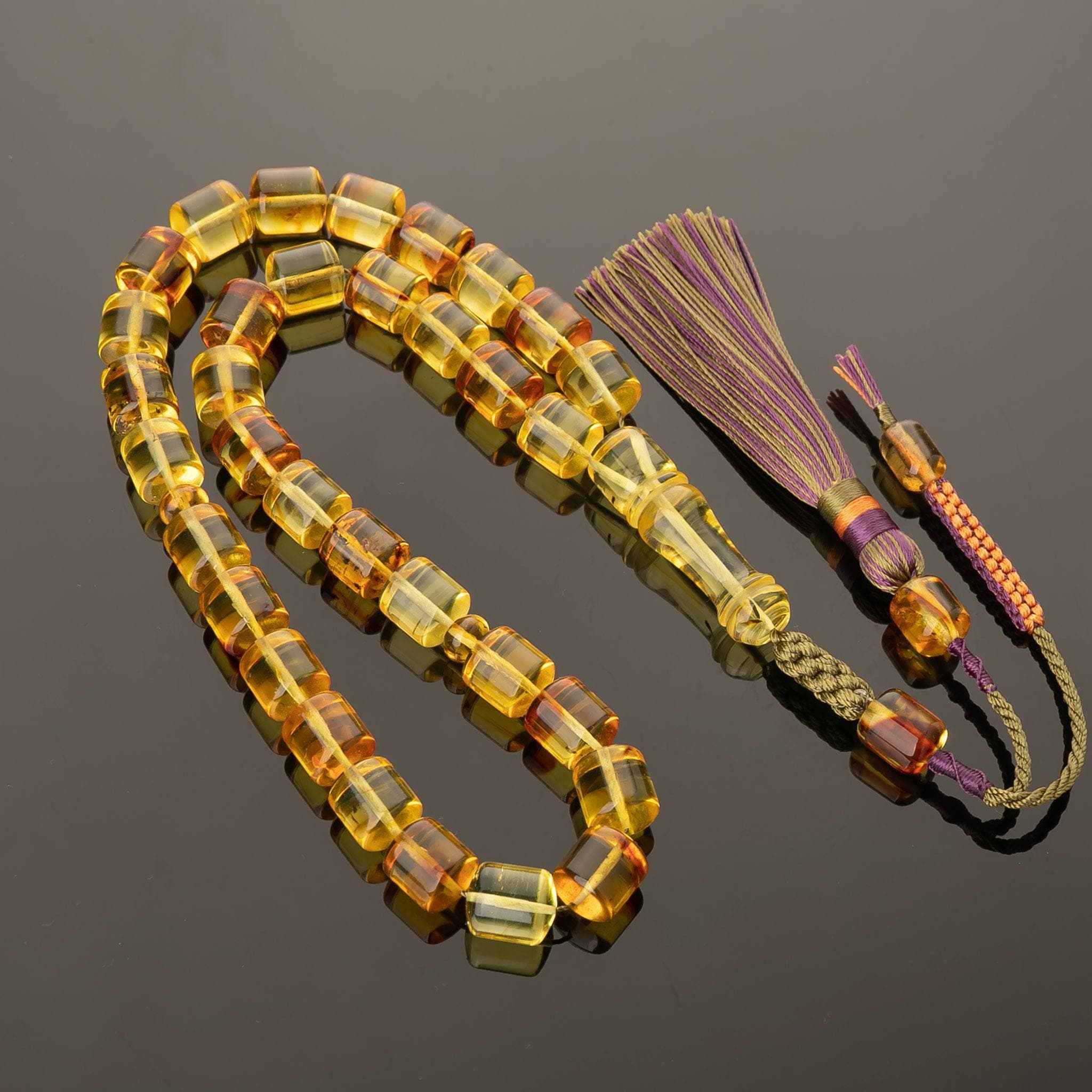 Natural Amber Tasbih-Sibha-33 Islamic Prayer Beads,47g-Handmade Amber Rosary -Кehribar-Amber Tesbih-Amber Misbaha - image 5