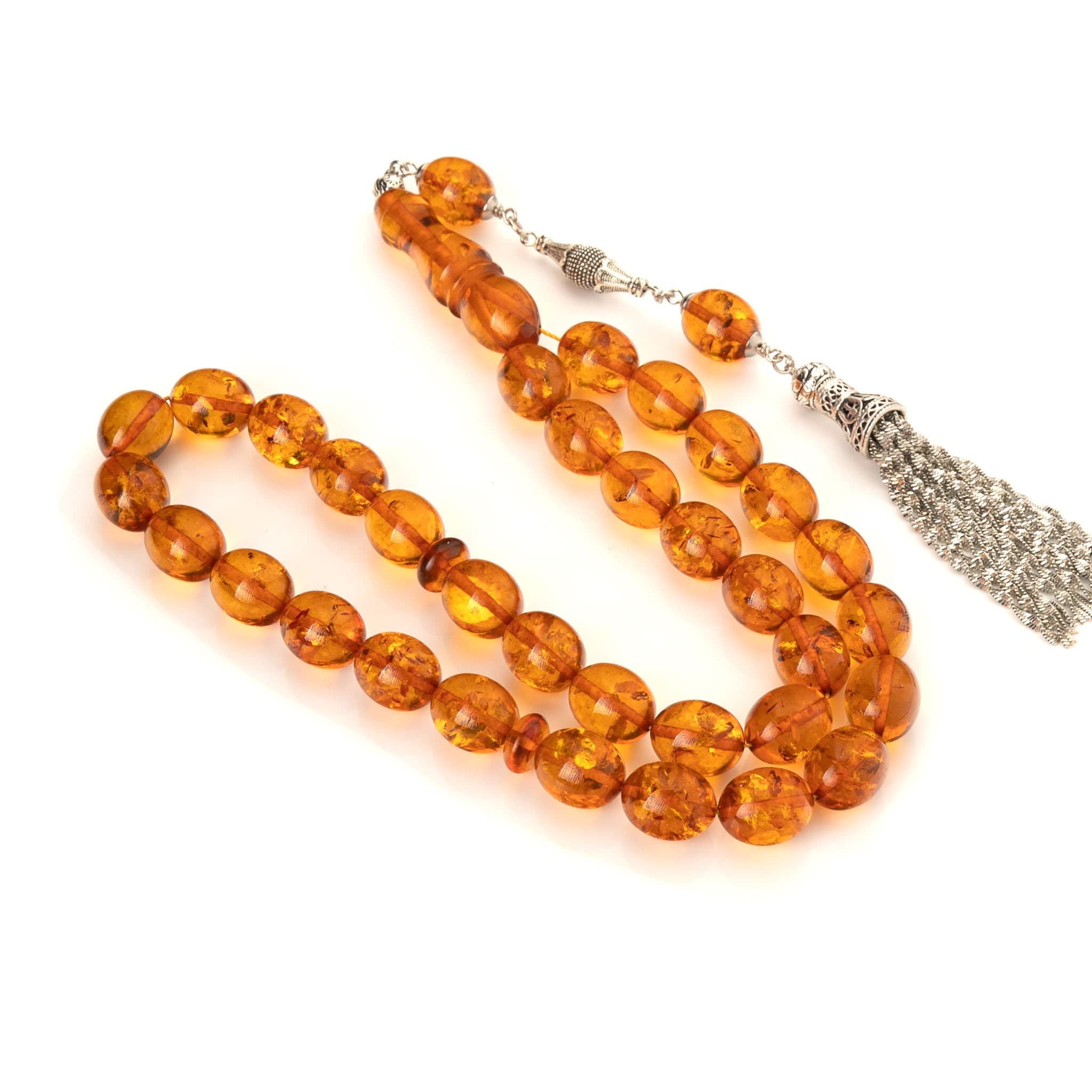 Amber Tasbih|33 Islamic Prayer Beads,58g|Misbaha|Tesbih|Sibha|مسبحة عنبر| - image 3