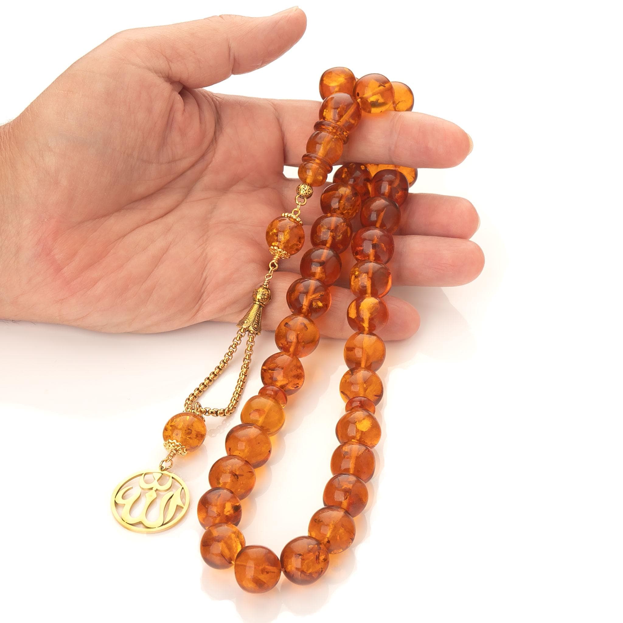 Baltic Amber Tasbih: Islamic Prayer Beads Rosary (75g) - image 4