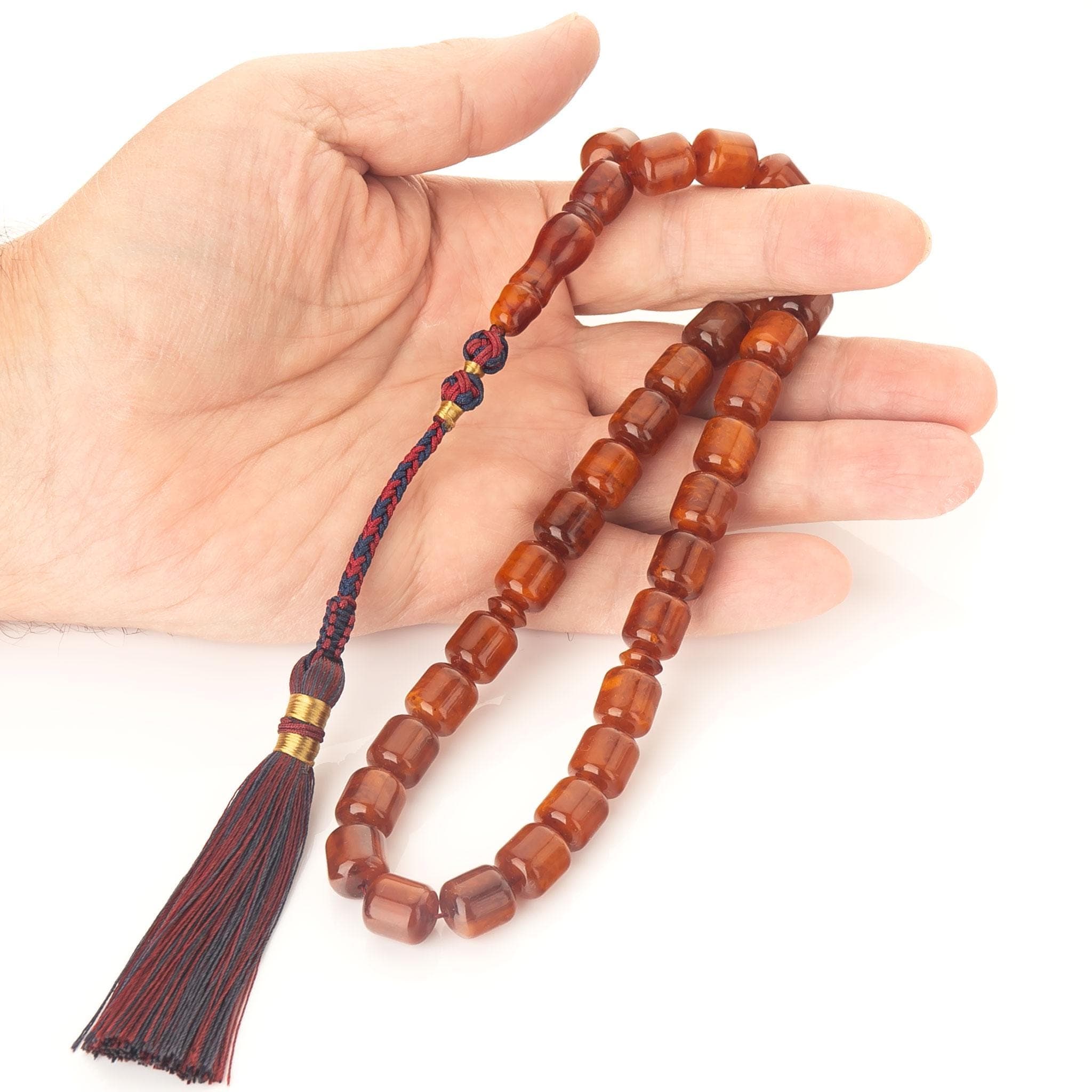 Brend Old Germany Amber Tasbih– 33 Islamic Prayer Beads, Vintage Style Misbaha Sibha - image 3