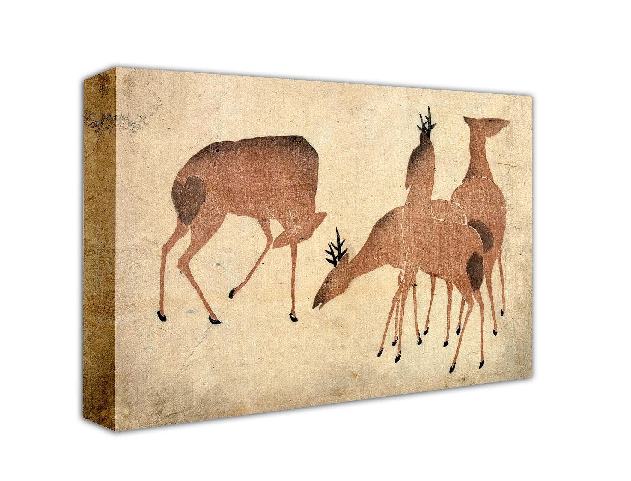 Art Nouveau Deer Canvas Print, Vintage Animal Wall Art, Ready to Hang - image 3