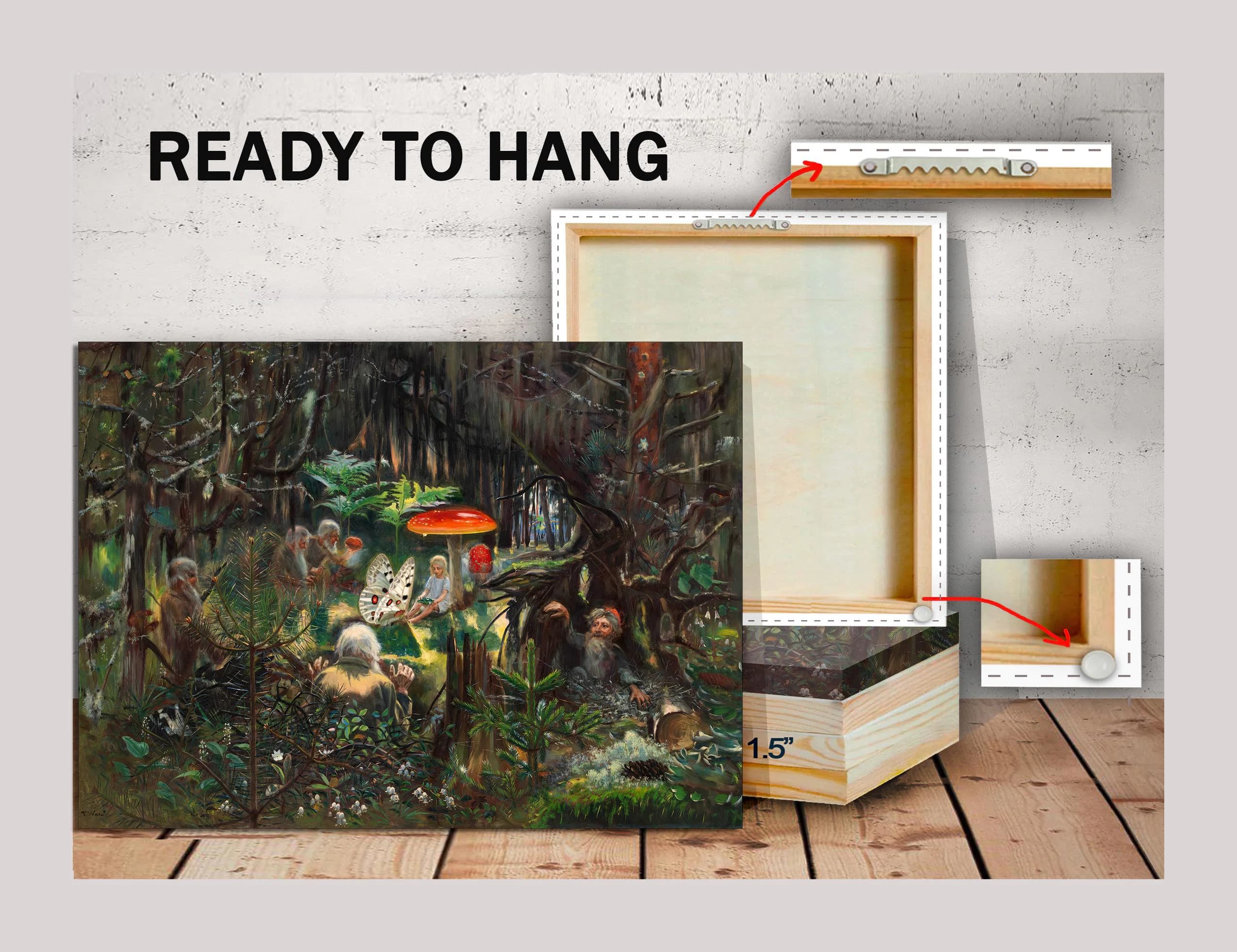 Torsten Wasastjerna Canvas Art, Goblincore Fairy Tale, Woodland Wall Decor - image 4