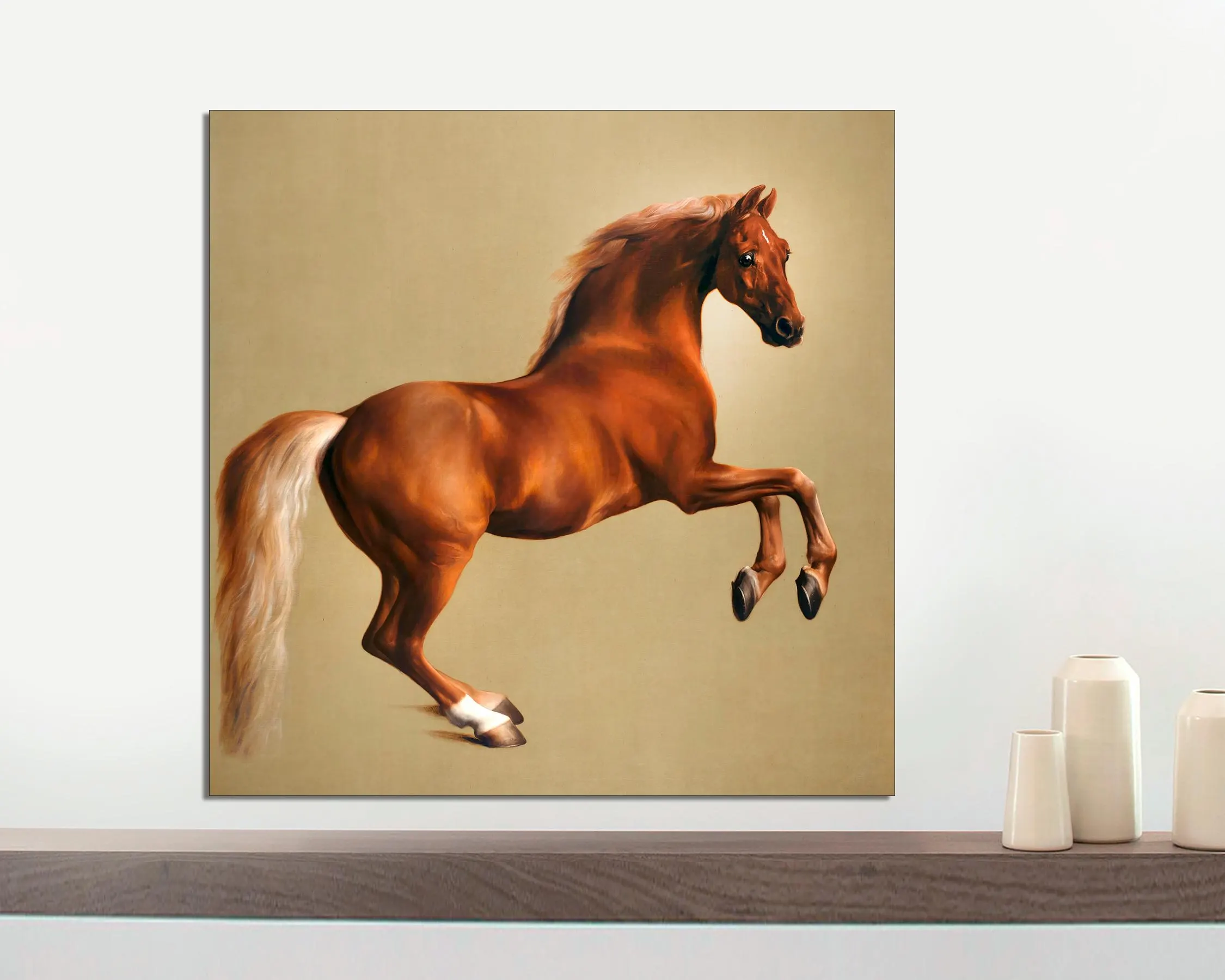 Whistlejacket Horse Canvas Print, Antique Chestnut Stallion Art