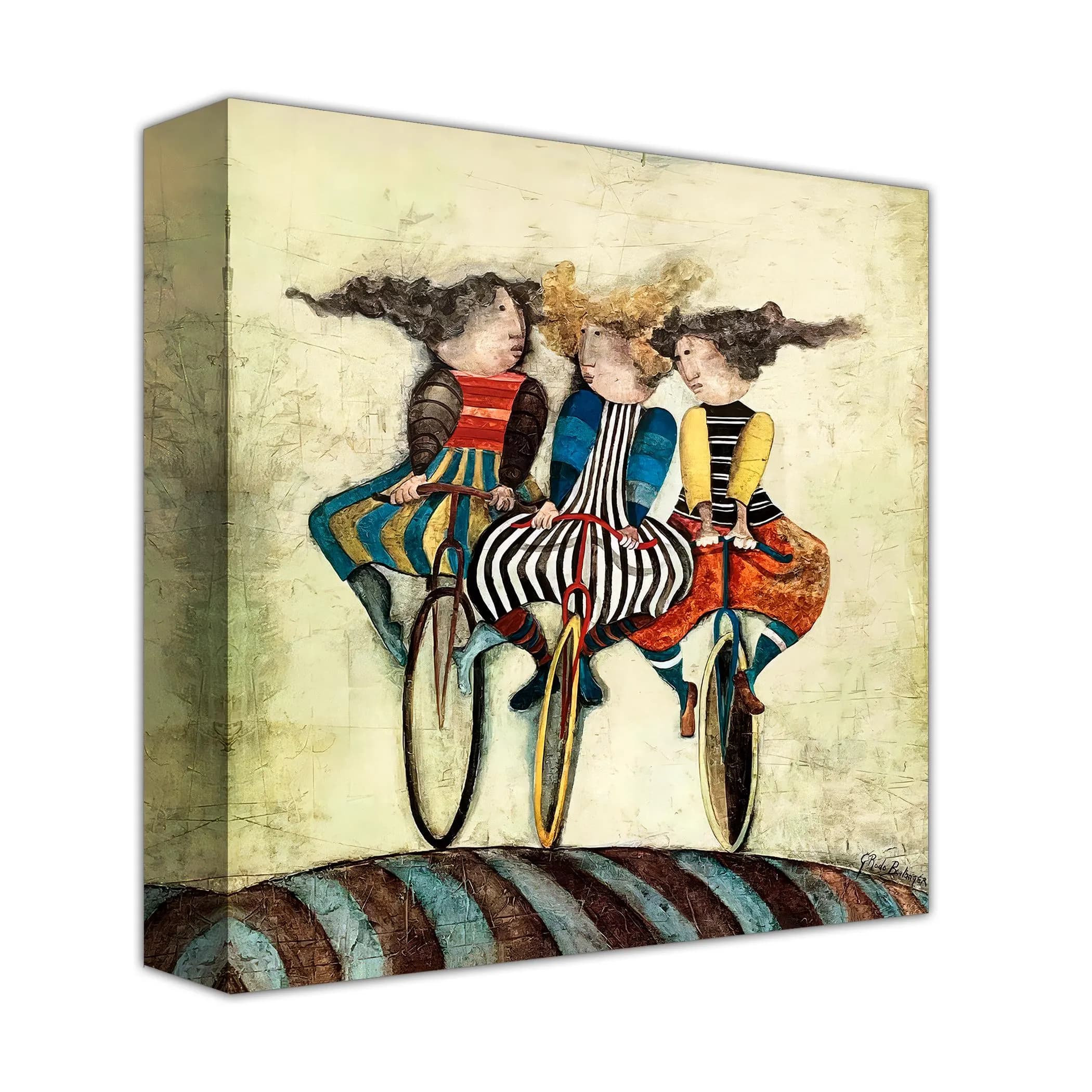 Graciela Boulanger Art – "Holiday on Wheels" Canvas Print - image 3