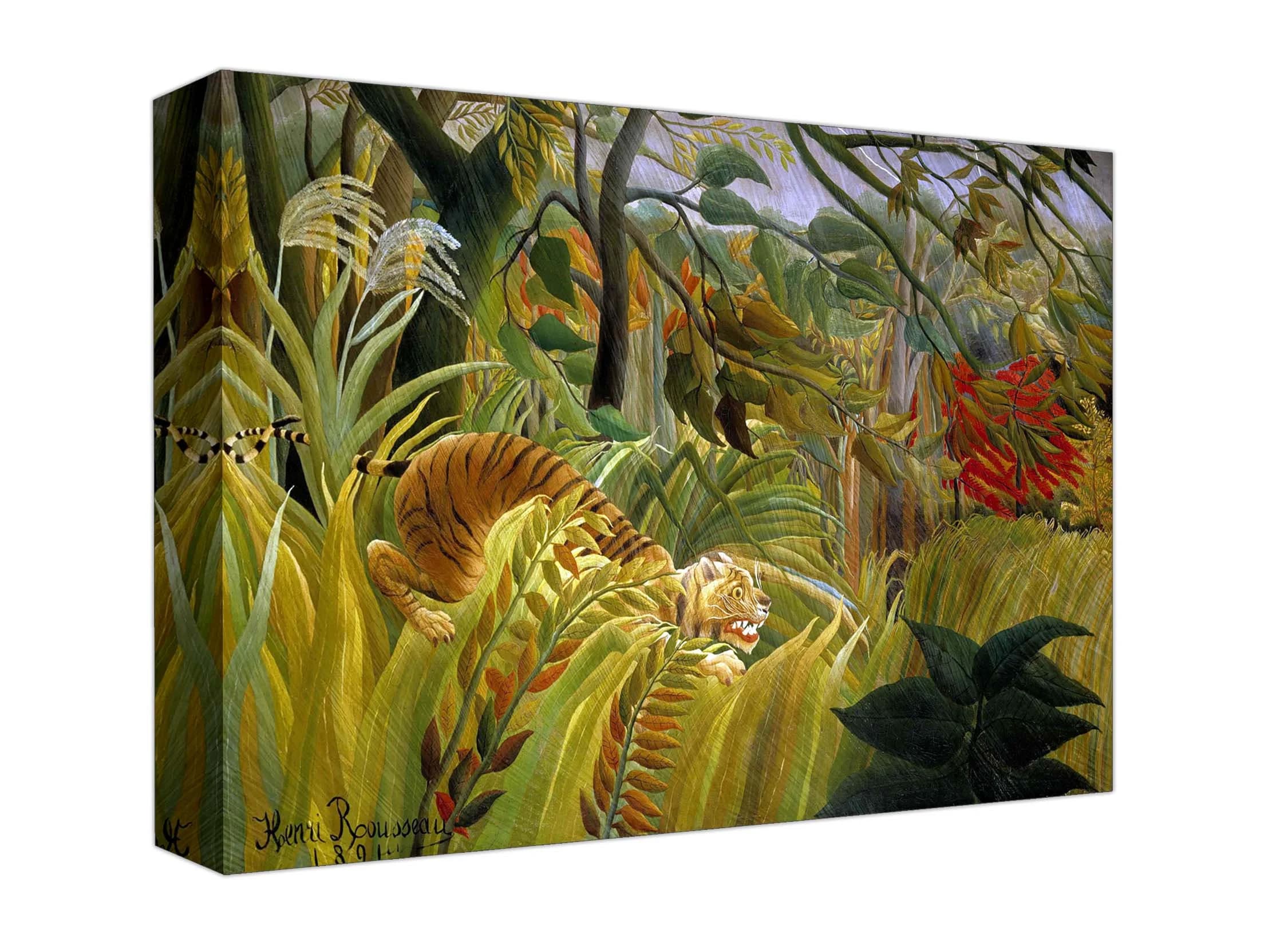 Henri Rousseau Tiger in a Tropical Storm, Giclée Canvas Print - image 3