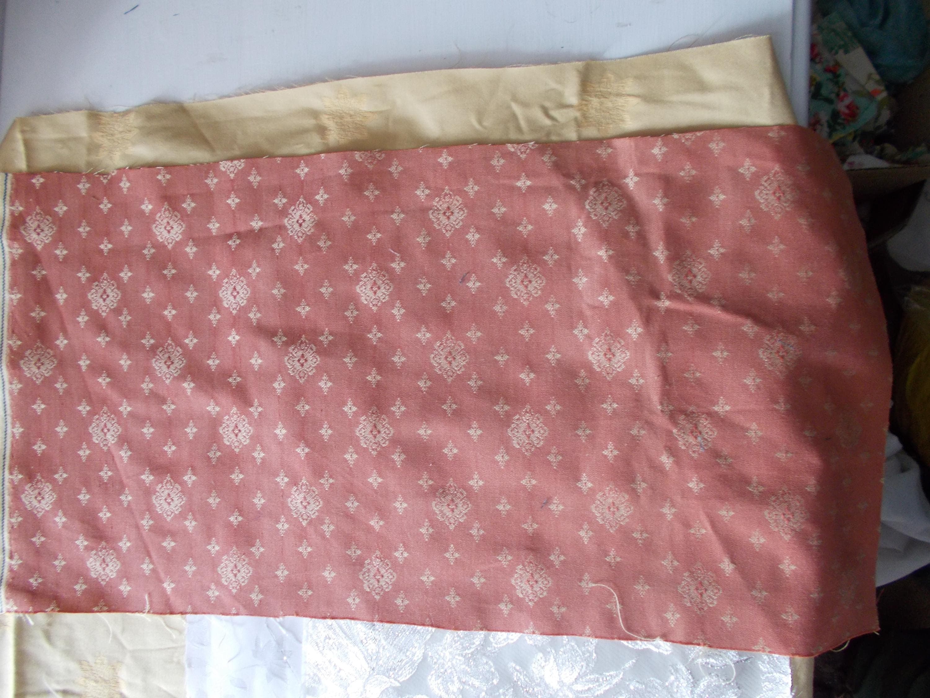 Mixed Brocade Fabric Remnants: Crafting Bundle for Slow Stitch - image 3