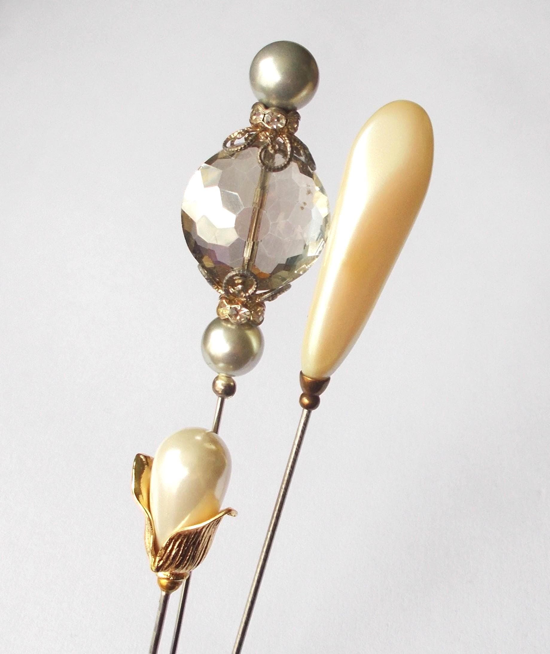 3 x Hatpins - Used for Display Purposes - May Show Some Wear