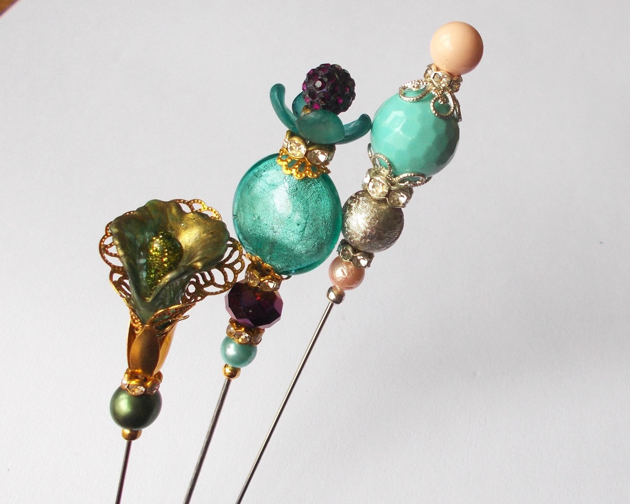 3 x Hatpins - Used for Display Purposes - May Show Some Wear